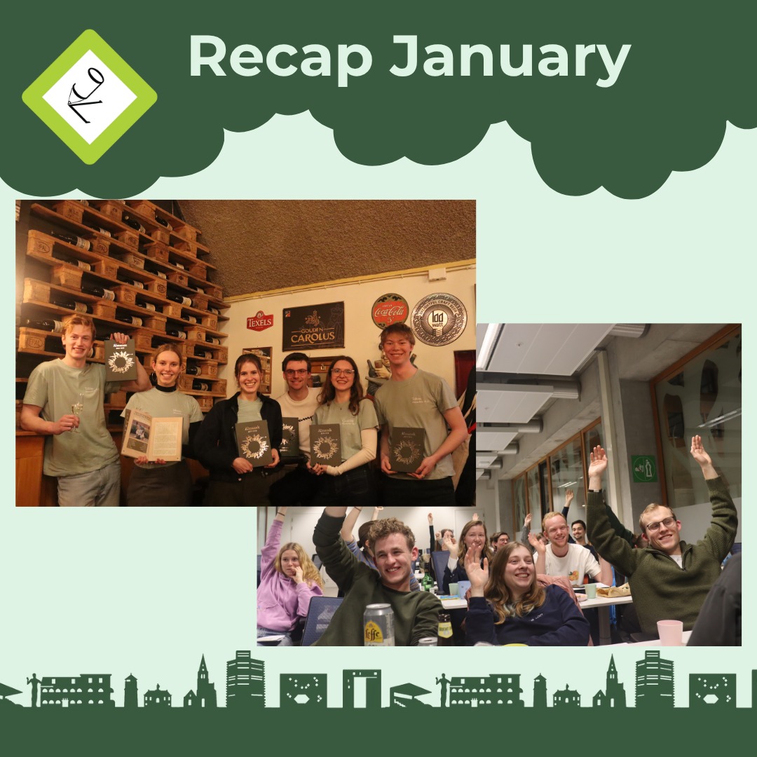 January was another fun month!
We all had the chance to vote on the financial future of the association at the FALV!
For the intellectuals, the aXie held a pubquiz filled with fun minigames and many drinks.
To round off the month, the almanak was launched in Onder de Linden. Where together with the Almanakcie we reminisced about the last years!