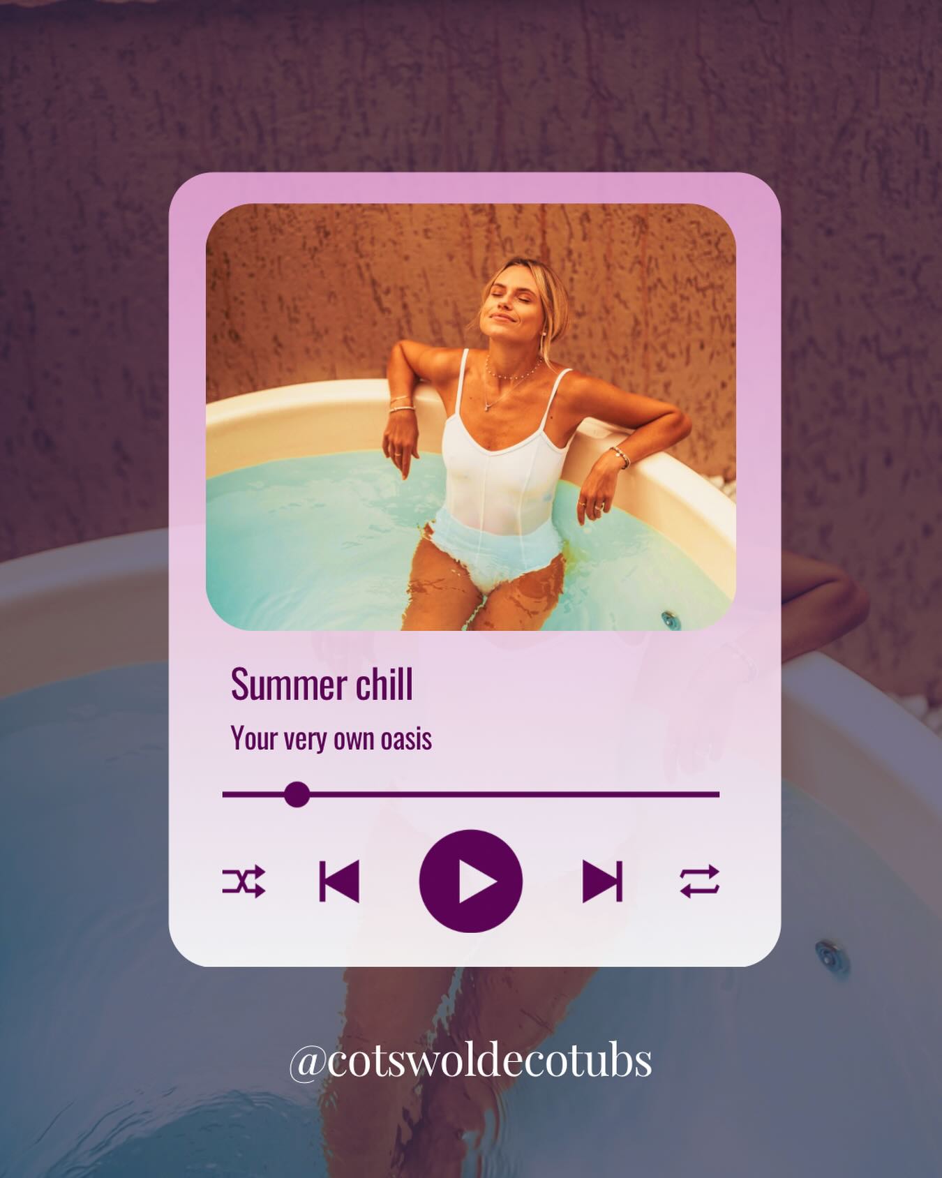 Summer vibes? ✅
That perfect playlist? ✅
A bottle of something nice? ✅
All you need now is your Cotswold Eco Tub 😉
Perfect for relaxing solo, with family, or entertaining friends - hot or cold, all year round.
You bring the vibe, we’ll bring the tub 🥂
