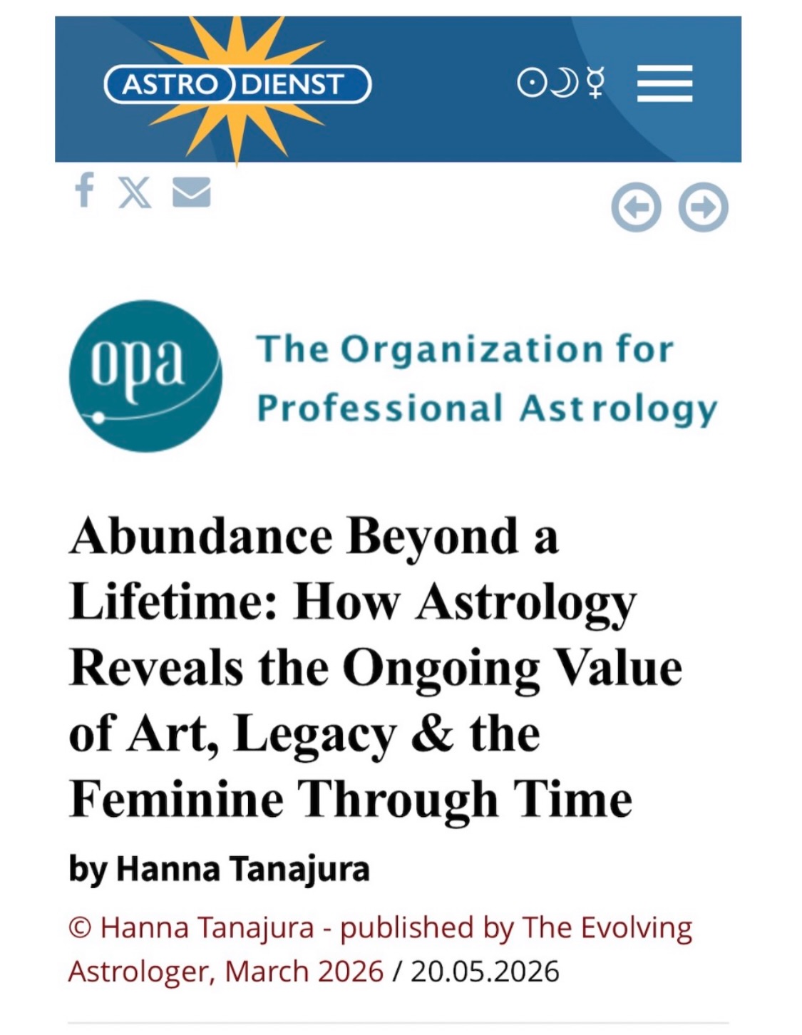 WOOHOOO! I have some exciting news!
My article made it to astro.com 🥳🎉
It’s about a topic I’ve been fascinated by for a long time: the idea that the birth chart never really turns off.
Even after someone dies, their chart continues to be activated by transits and astrological cycles!
And some of these activations coincide with important events related to their legacy, influence, artwork, and the way they continue to impact the world.
In the article I look at some really interesting examples, including Frida Kahlo, Gustav Klimt and Georgia O’Keeffe.
If you’ve ever wondered if astrology continues to operate beyond death, I think you’ll enjoy this one!
Link in the comments & bio
#astrology #astrologypost #astrologysigns #astrologyposts #evolutionaryastrology