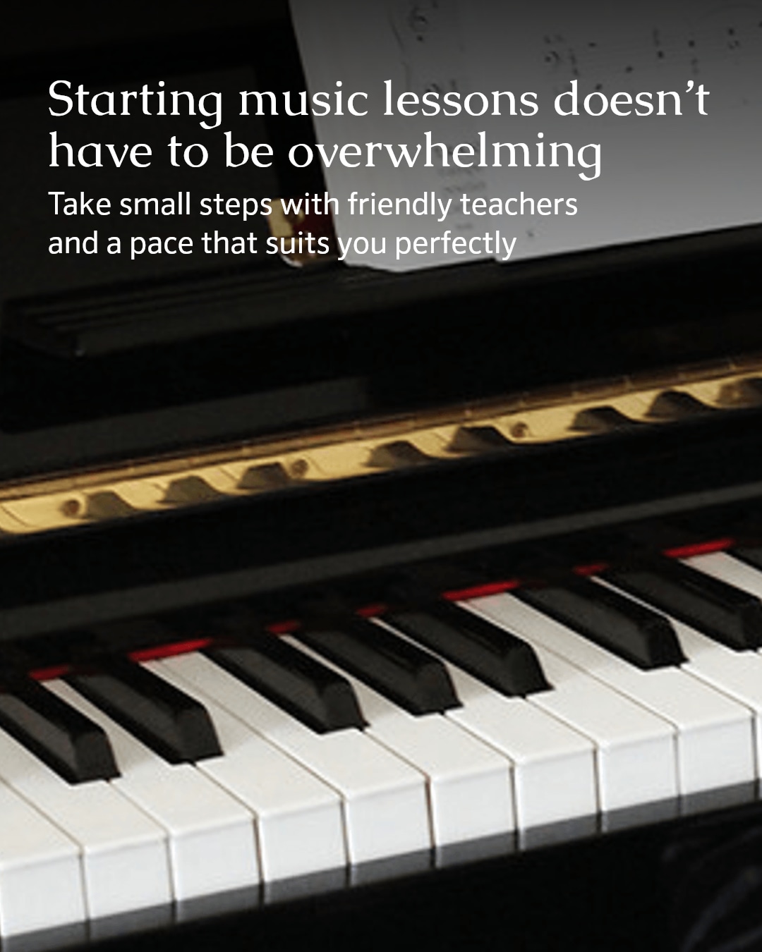 Starting music lessons can feel like a lot. We keep it simple with small steps, friendly teachers, and a pace that suits you. What would help you feel ready to begin?
Enrolment is open for the 2026/2027 year. Check out what we have available at https://register2627.mymusicstaff.com/