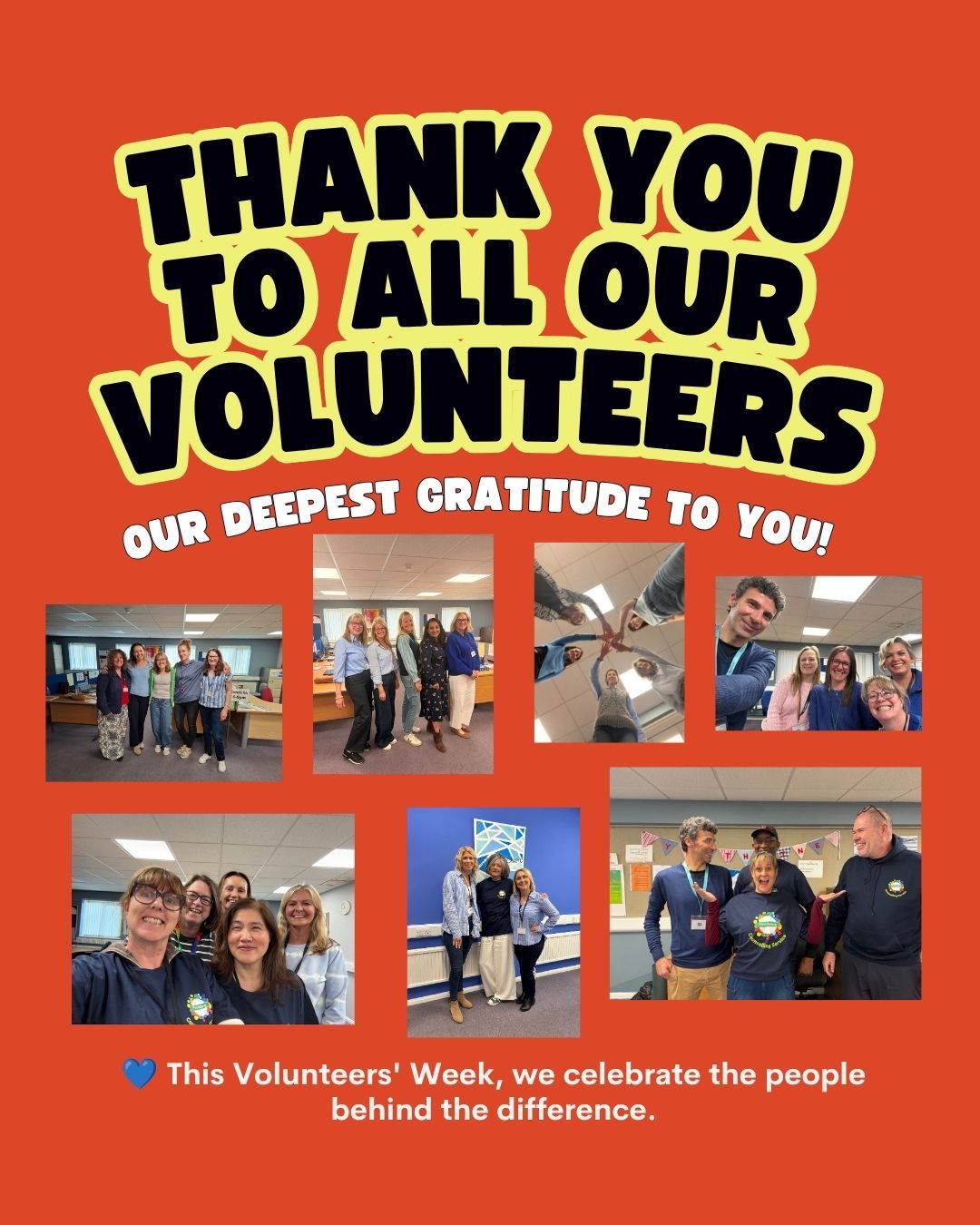 🌟 Volunteers' Week 2026 🌟
This Volunteers' Week, we would like to say a heartfelt thank you to every one of our volunteers at Youthline.
From our counsellors, support volunteers, trustees and Young Ambassadors, to those who help behind the scenes, your time, compassion, skills and dedication make an incredible difference to the lives of young people and adults across our community.
As a charity, we simply couldn't do what we do without you.
This year has been particularly special, as Youthline was honoured to receive the King's Award for Voluntary Service – the highest award a local voluntary group can receive in the UK. This recognition reflects the commitment, care and hard work of all those who have volunteered with us over the years.
To every volunteer, past and present, thank you for helping us create a safe space where people feel heard, supported and understood.
Happy Volunteers' Week! 💙
