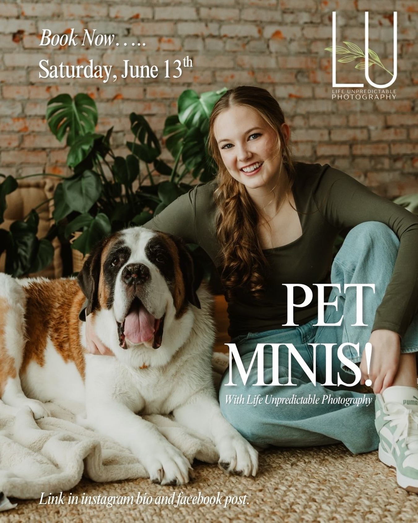 Okay… we’re doing this thing 😍. 15-min/$125. Sessions can be the pets by themselves or with human friends. Shoot me a message with questions!! #lifeunpredictablephotography