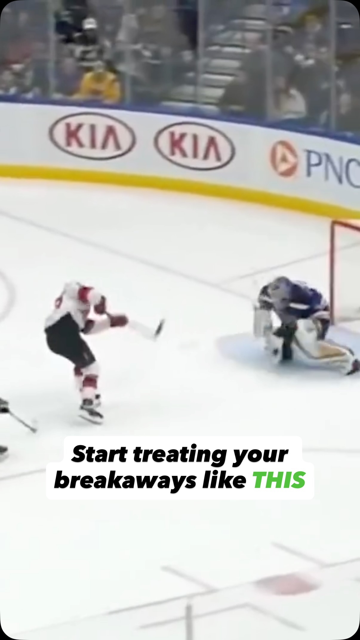 Stop treating breakaways like a threat and start seeing them as your showcase. You were made for this moment!
Suspend disbelief, feel like the powerful wall you are, and get the results you want. 🥅