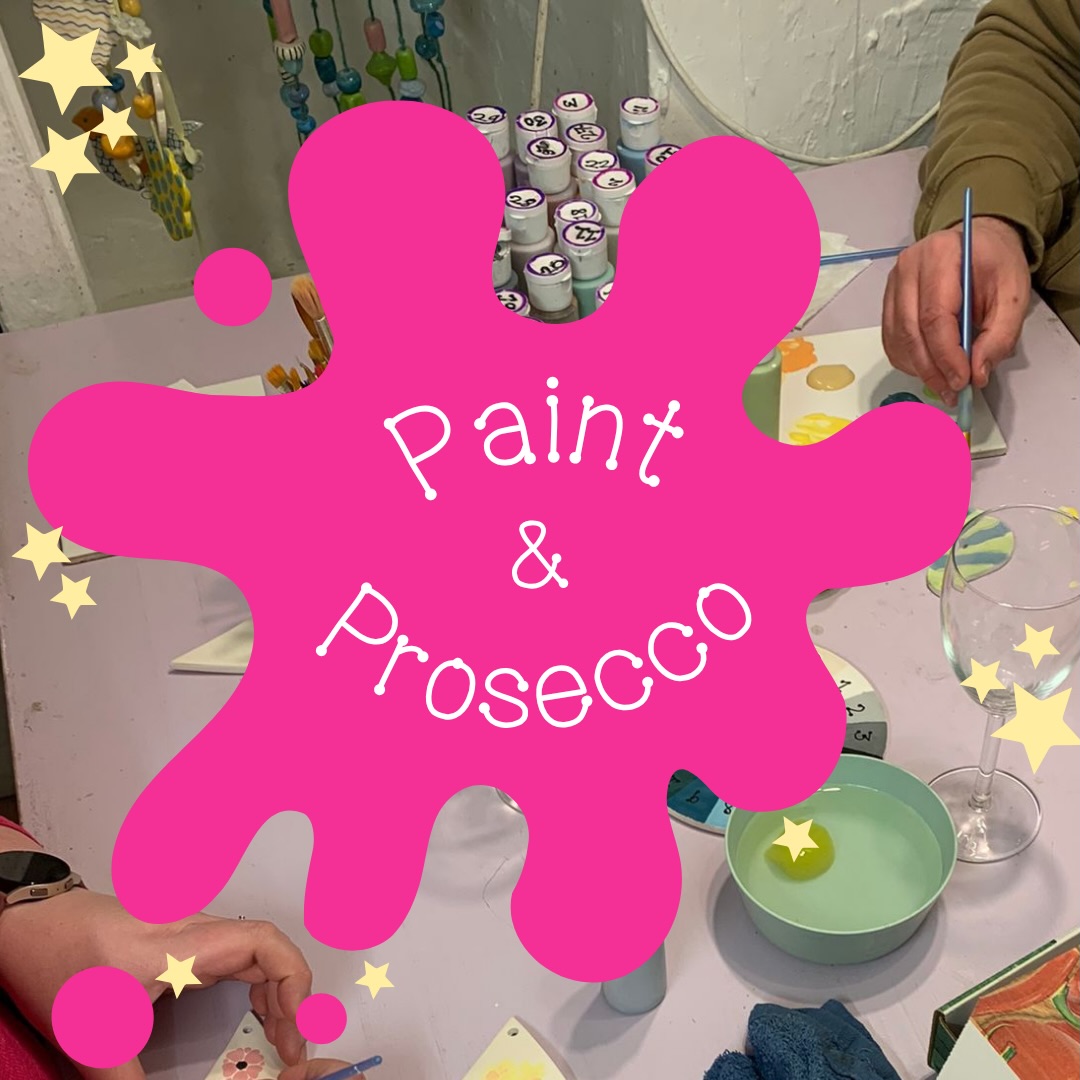 If you need some ‘me time’ after a hectic half term, or a catch up with friends, we still have spaces available at this Fridays Paint and Prosecco evening from 7pm 🎨🥂
Your ticket includes £20 worth of pottery, a glass of fizz and some nibbles, but you are welcome to bring your own bottle and treats to keep the good vibes flowing! You can also add additional pottery items and pay the difference at the end of the evening
Book online to secure your spot