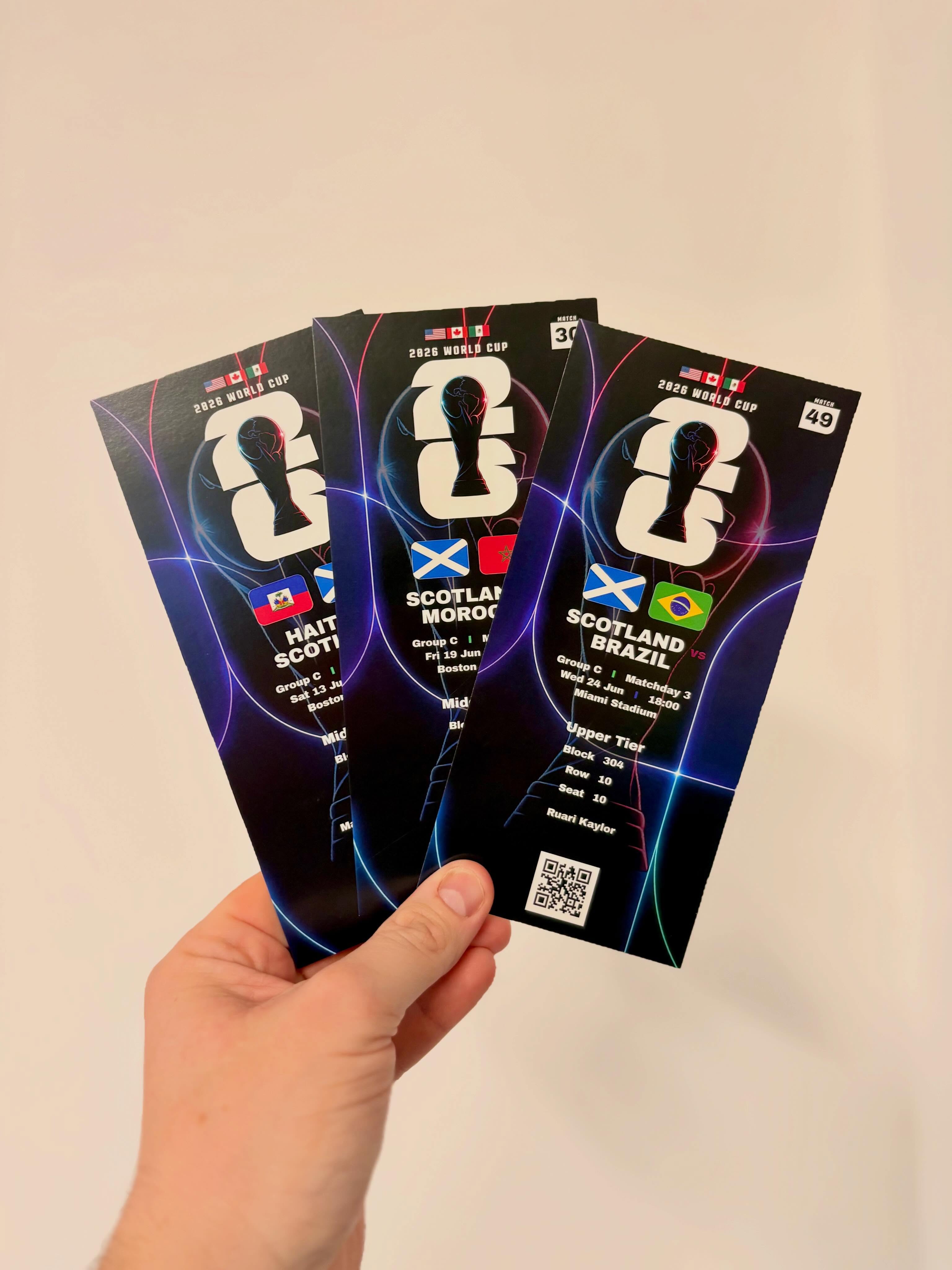 ๐ด๓ ง๓ ข๓ ณ๓ ฃ๓ ด๓ ฟ As Scotland fans prepare for their first World Cup in a generation, weโre launching our World Cup stubs starting with Scotland examples.
๐ฐ All 3 group games just ยฃ17
๐ฎ Includes UK postage
๐ Global postage available
๐ฅ DM to order
Any #WorldCup2026 games available! #TartanArmy @footballparkscotland @tartanarmygroup