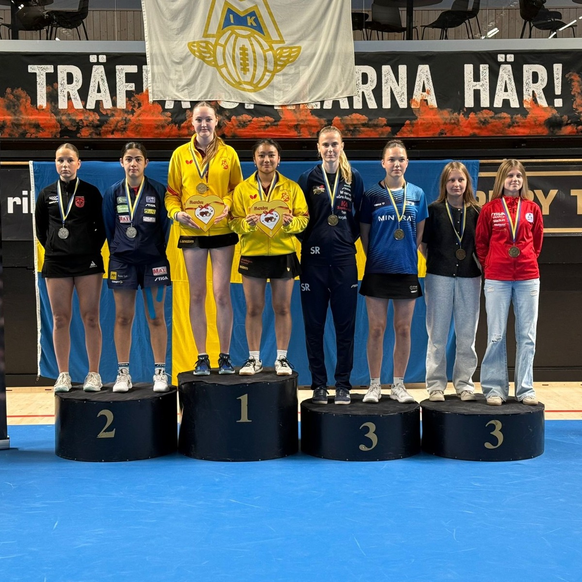 Ungdoms-SM 2026 💯
En tävling där man spelar om att bli Svensk Mästare bland ungdomar i Sverige och vi hade ett par riktigt bra resultat med oss hem till klubben.
Ungdoms-SM 2026 i Borås 💯
🏓Flickdubbel 14
🥉- Lisa Zetterström/Margaretha Lundberg
🏓Damjuniorer 18 dubbel
🥉- Laurynne Cabardo/Frida Zetterström
🏓Mixdubbel 16
🥉- Albin Ingeström/Laurynne Cabardo
🏓Herrjuniorer 18
🥉- Albin Ingeström
🏓Flickor 16
🥉Laurynne Cabardo
🏓Pojkdubbel 16
🥈- Albin Ingeström/Melker Sjösvärd
🏓Flickdubbel 16
🥇- Laurynne Cabardo/Frida Zetterström