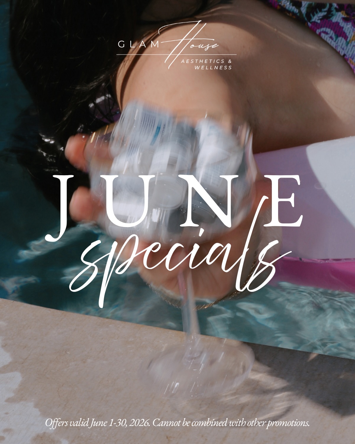 June is serving up all the summer essentials. ☀️✨
Whether you’re looking to refresh your look, stay confident through the Texas heat, elevate your skincare routine, or jumpstart your wellness goals, our June specials were designed with summer in mind.
Summer plans are calling and we’re here to help you show up feeling confident, refreshed, and radiant. 🌸☀️💕
These specials are available through June 30th. Contact us or visit the link in our bio to reserve your appointment before your favorite offer fills up!
#GlamHouseAesthetics #JuneSpecials #SummerGlow #AestheticTreatments #TexasMedspa