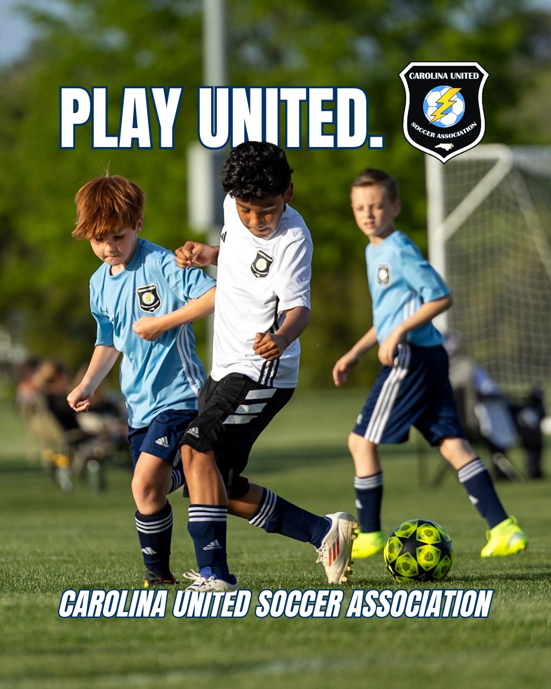 Looking for a soccer club that builds great players? At Carolina United, we build them with world-class coaching, a supportive team, and a whole lot of heart.
Carolina United offers recreational, travel, futsal & soccer school programs for kids ages 5—18 in Elizabeth City, NC.
Learn more at carolinaunitedsoccer.com
