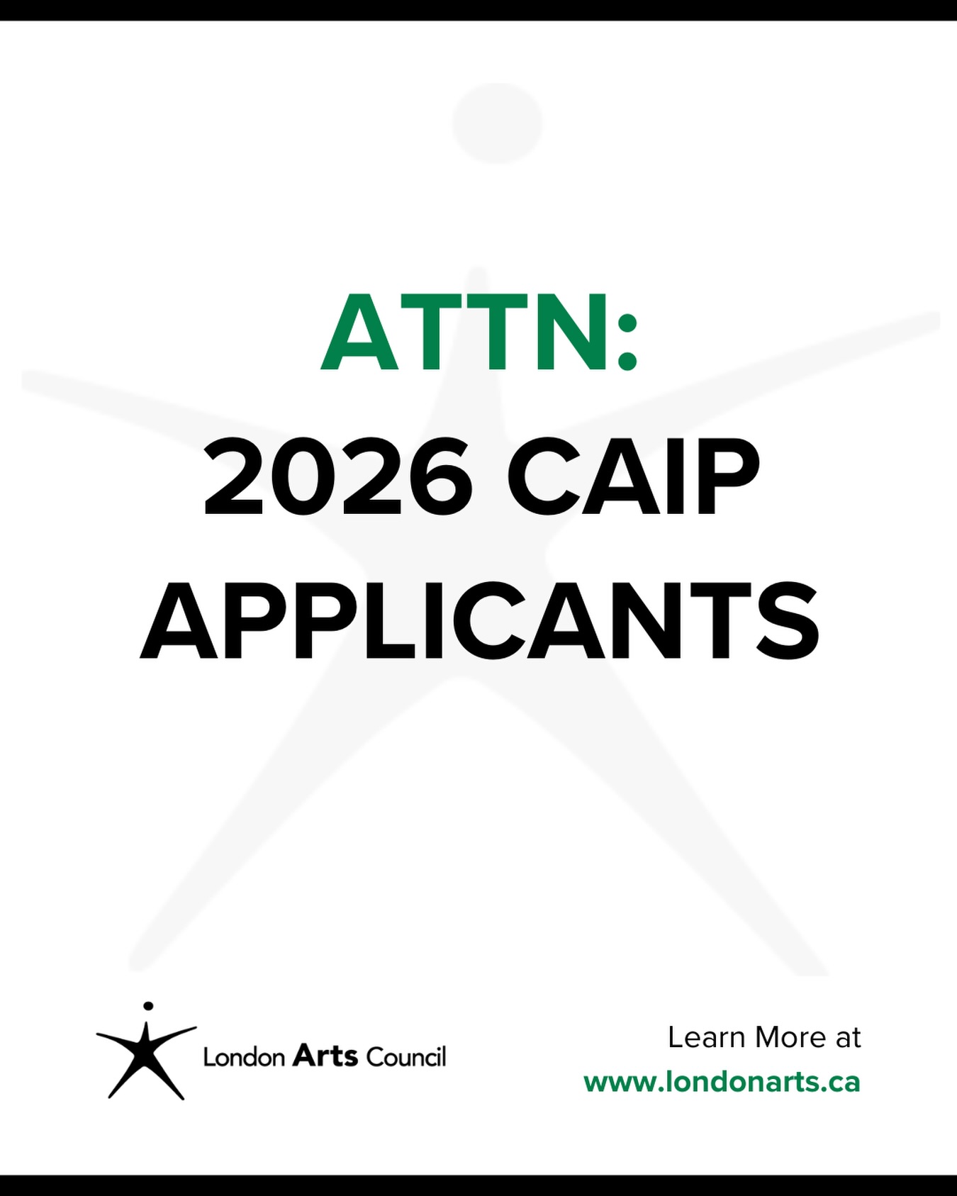 📣**ATTENTION 2026 CAIP Applicants**
The Community Arts Investment Program assessment panels continue to notify applicants as they complete their assessments.
📧 Please check your inbox (and junk/spam folders) as you may have received a CAIP assessment communication. If you have not yet received an email communication, this just means the assessment panel has yet to reach out. We will notify via social media once all applicants have received a communication. We thank you for your patience as our assessors complete their work.