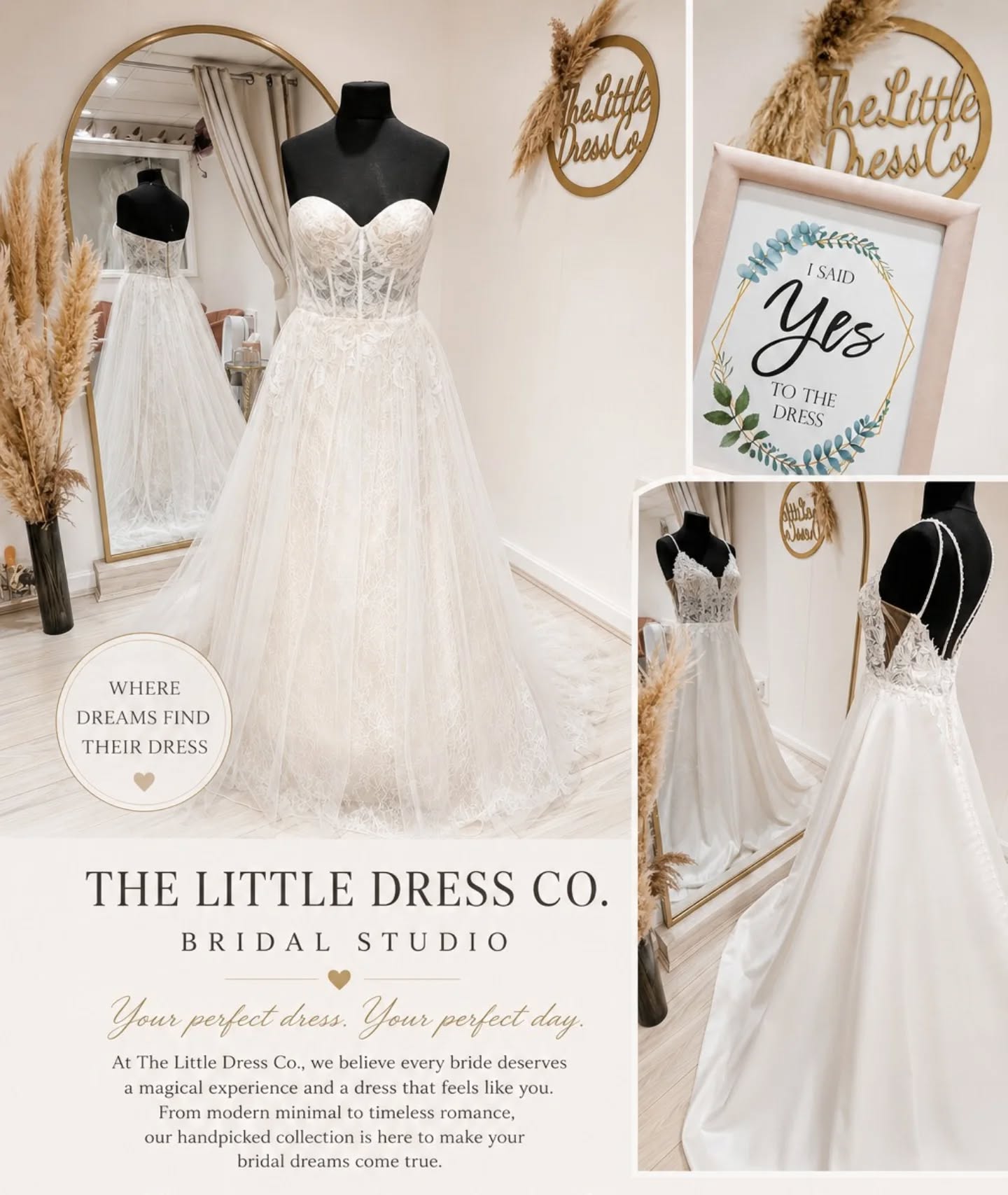 We've had lots of lovely new followers recently so I wanted to re-introduce the studio and what we're all about! 🥰 Welcome to The Little Dress Co...
🤍 Designer bridal gowns under £1000
🤍 Ex-sample and Preloved gowns
🤍 Over 200 dresses to choose from
🤍 High street sizes 6-26
🤍 Take your dress home the same day, or
🤍 Spread the cost with our 2-part payment option
🤍 Personal, relaxed appointments in our independent studio
🩷 Don't forget - we also stock Mother of the Bride!