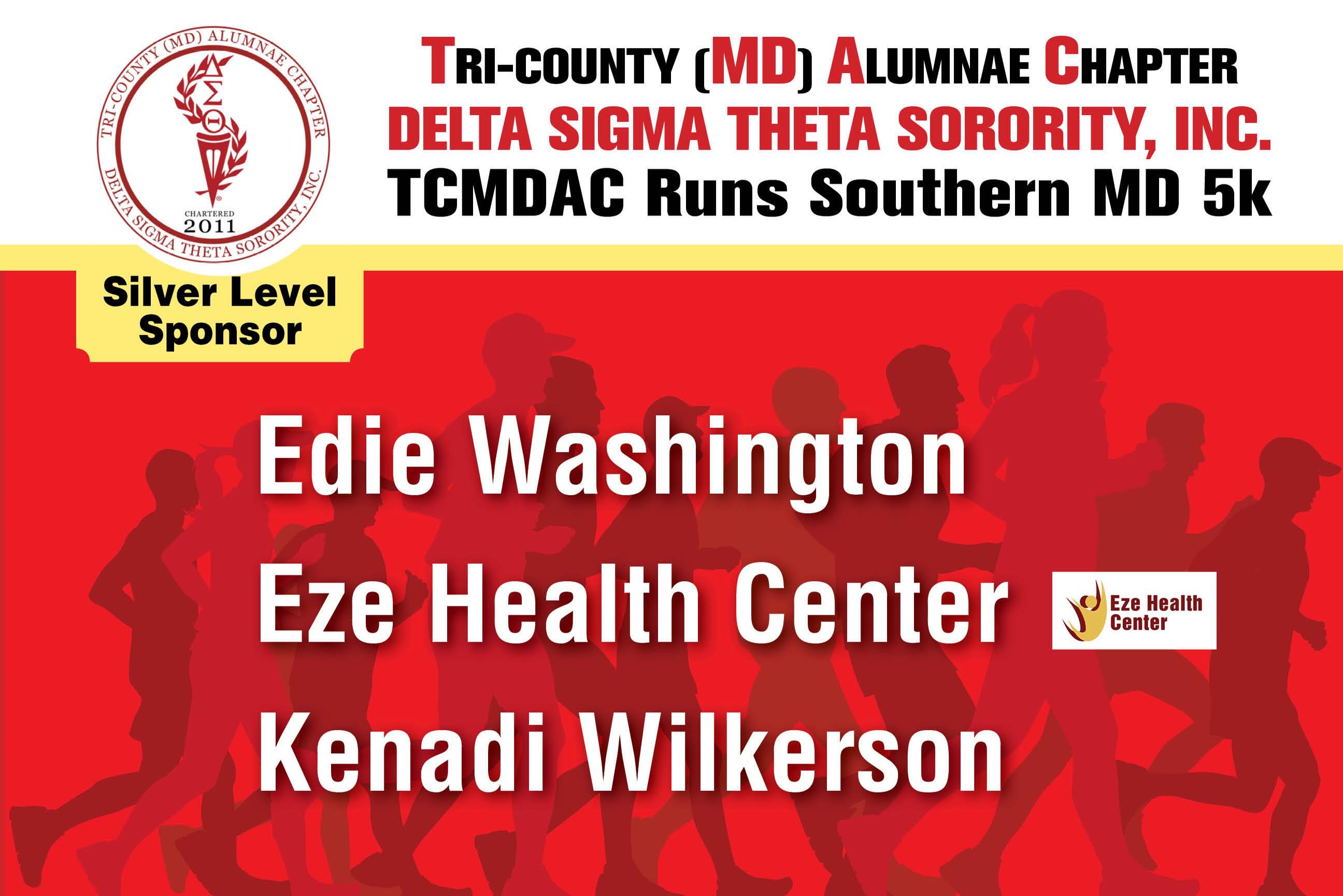 Tri-County (MD) Alumnae Chapter of Delta Sigma Theta Sorority, Inc. would like to thank our new Silver Level Sponsor:
Kenadi Wilkerson
Thank you for your generous Sponsorship of TCMDAC Runs Southern MD 5k!