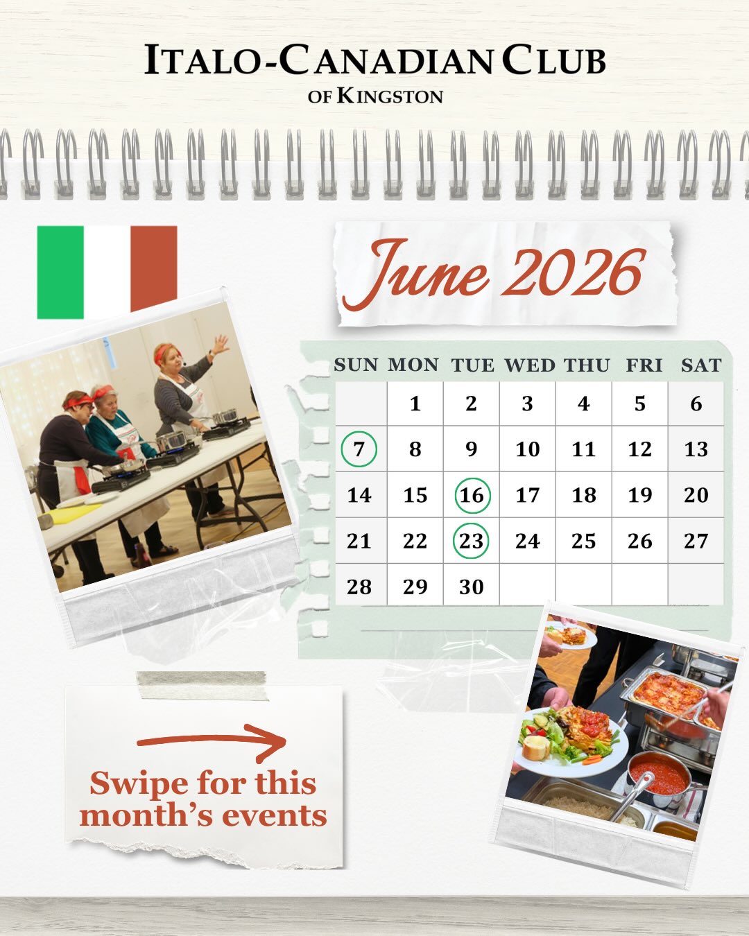 June is shaping up to be a busy month at the Club! ☀️🎉
From Italia Day and All-You-Can-Eat Pasta Night to our sold-out Cooking with Nonne class, there’s something for everyone to enjoy this month.
Swipe through to see what’s coming up and start making your plans!
📅 Visit our events page for full details and tickets:
https://www.icckingston.com/clubevents
#YGKEvents #KingstonOntario #ThingsToDoInKingston #KingstonEvents #YGK