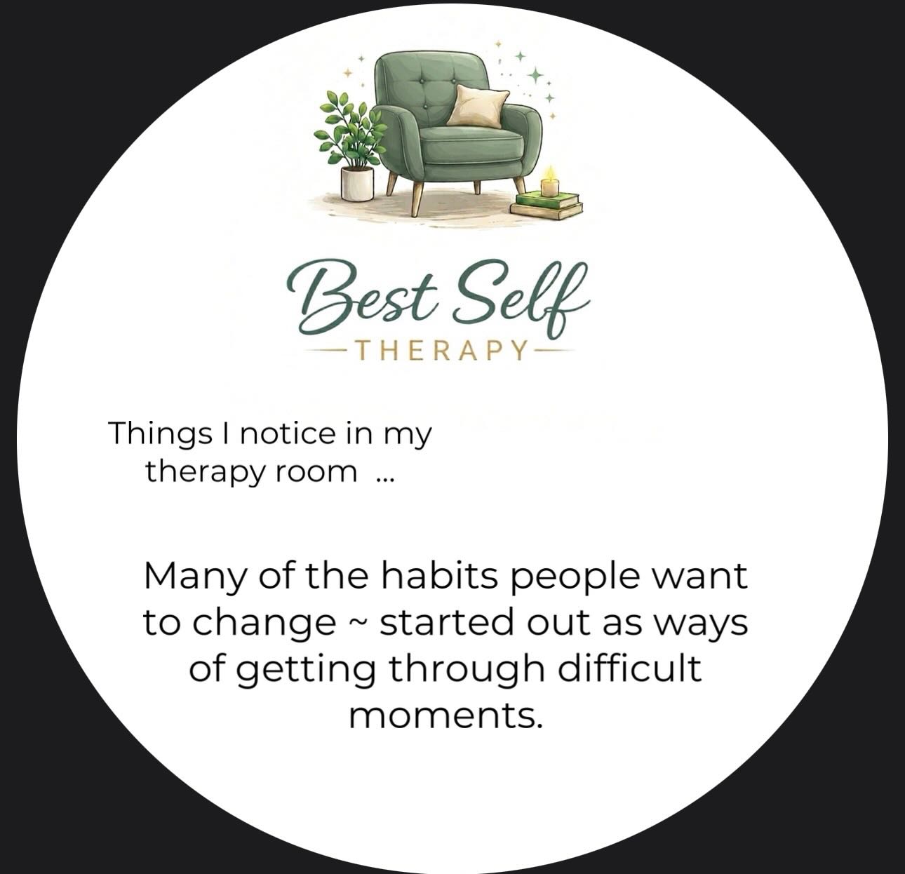 …
Things I notice in my therapy room …
Many of the habits people want to change ~ started out as ways of getting through difficult moments.
#mentalhealthawareness #WirralTherapist #MakingSense #MentalWellbeing #wirralcounselling