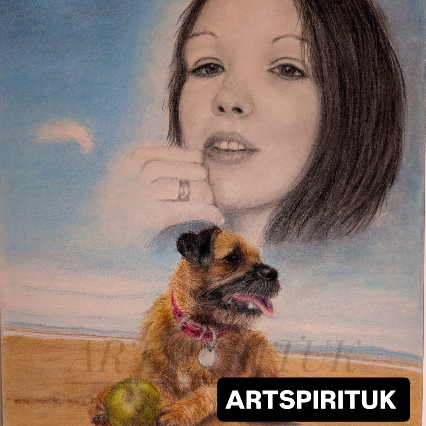 This is a memorial portrait for my friend and nursing colleague who passed away. The portrait was done with colour pencils on pastelmat board. Will always be remembered ❤️#memorable_moments #artcollector #artlover #border collie#dog