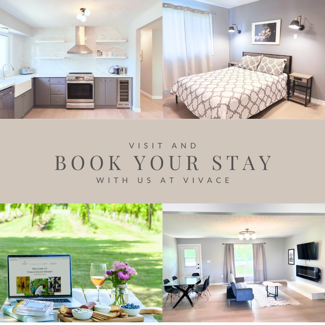 🍇 Welcome to the Vineyard Guest House! 🍷
Escape to our charming retreat nestled on the picturesque grounds of Vivace Estate Winery. Surrounded by rolling vineyards, stunning countryside views, and the peaceful ambiance of wine country, it’s the perfect place to relax, recharge, and experience vineyard living at its finest.
Just 5 minutes from the historic town of Amherstburg, you’ll enjoy the best of both worlds—serene rural beauty with convenient access to local shops, restaurants, waterfront parks and attractions.
Book your stay and discover the charm of vineyard living at Vivace Estate Winery. 🍇✨
#VivaceEstateWinery #VineyardGuestHouse #WineCountryRetreat #Amherstburg #EssexCounty OntarioWineCountry AirbnbStay VineyardViews StayAndSip VisitVivace WineCountryGetaway ExploreAmherstburg