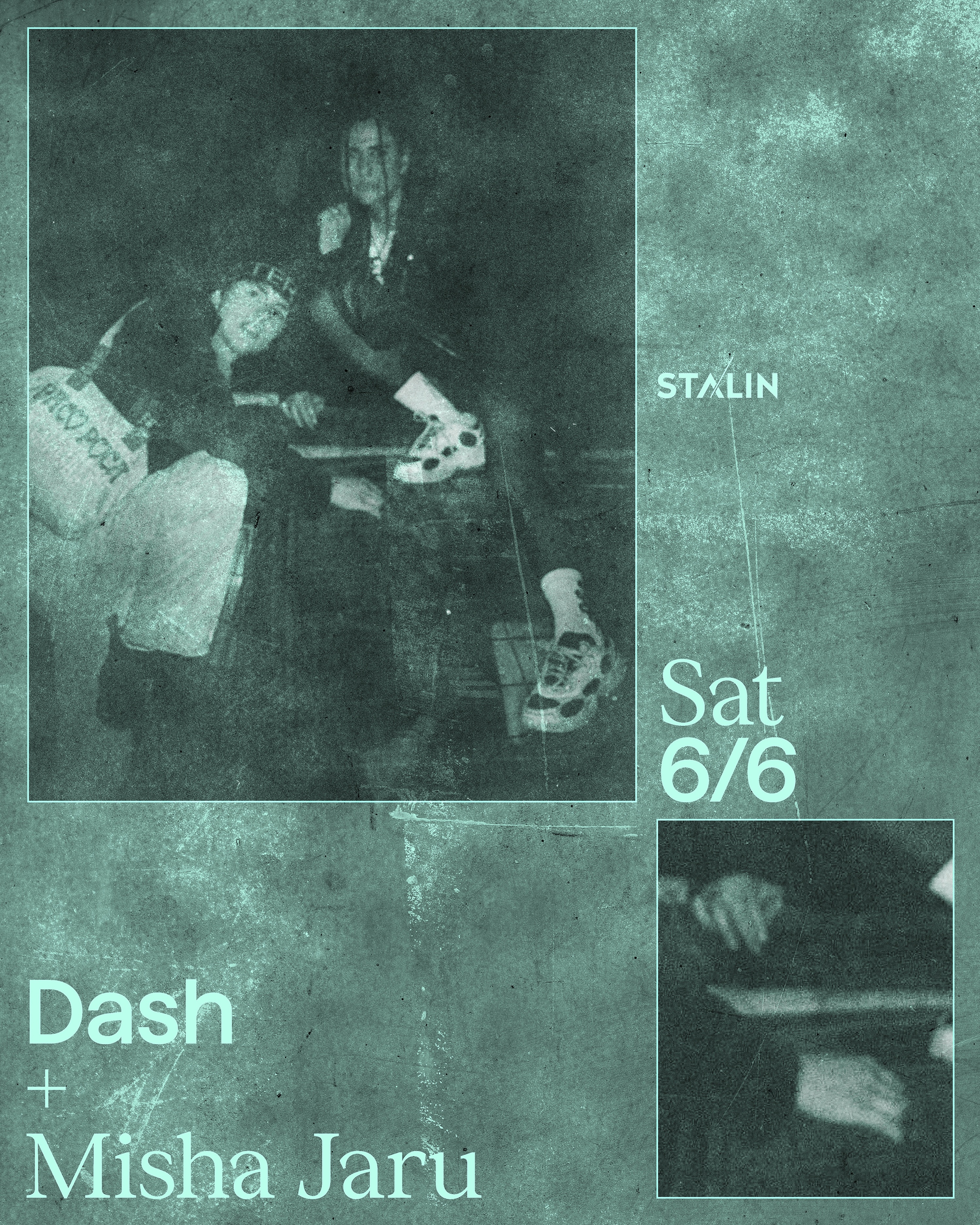 Dash, a DJ navigating the boundaries of techno and experimental club sounds, shares the bill with Misha Jaru, a young DJ from Ukraine now rooted in Prague, whose sets move between fast-paced tech house, techno and breaks. We can’t wait!