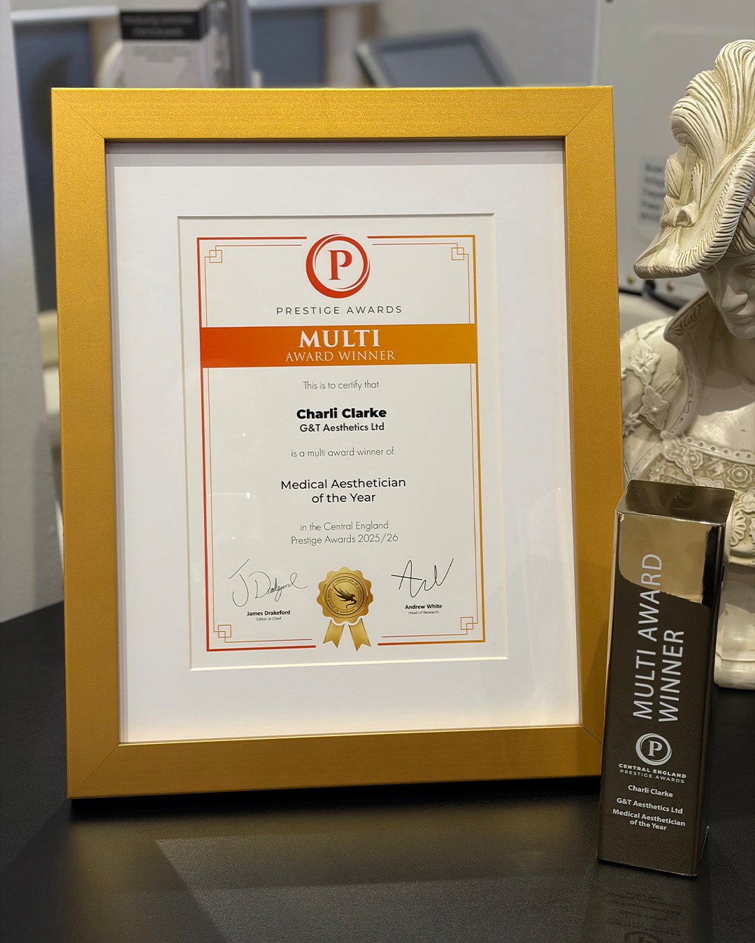 I am incredibly honoured to have been awarded Medical Aesthetician of the Year at the Prestige Business Awards. 🏆
Receiving this recognition is such a proud and meaningful moment for me, both personally and professionally. It represents years of dedication, continued learning, resilience, and a genuine commitment to providing safe, ethical, and personalised care within aesthetics.
This award would not have been possible without the trust and support of my wonderful clients. To everyone who has chosen me to be part of their aesthetic and wellness journey — thank you.
Your loyalty, recommendations, reviews, and continued encouragement mean more than I can put into words.
I never take your trust for granted, and I feel truly grateful for every opportunity to support my clients with care, honesty, and intention.
Here’s to continuing to provide natural-looking results, thoughtful treatment planning, and the highest standard of care for years to come.
With love and gratitude,
Charli x
G&T Aesthetics
📲Enquire or visit www.gtaesthetics.co.uk for more info.
#AwardWinningClinic #MedicalAestheticianOfTheYear #PrestigeAwards #NaturalAesthetics #AestheticClinic #StamfordAesthetics #GTAesthetics