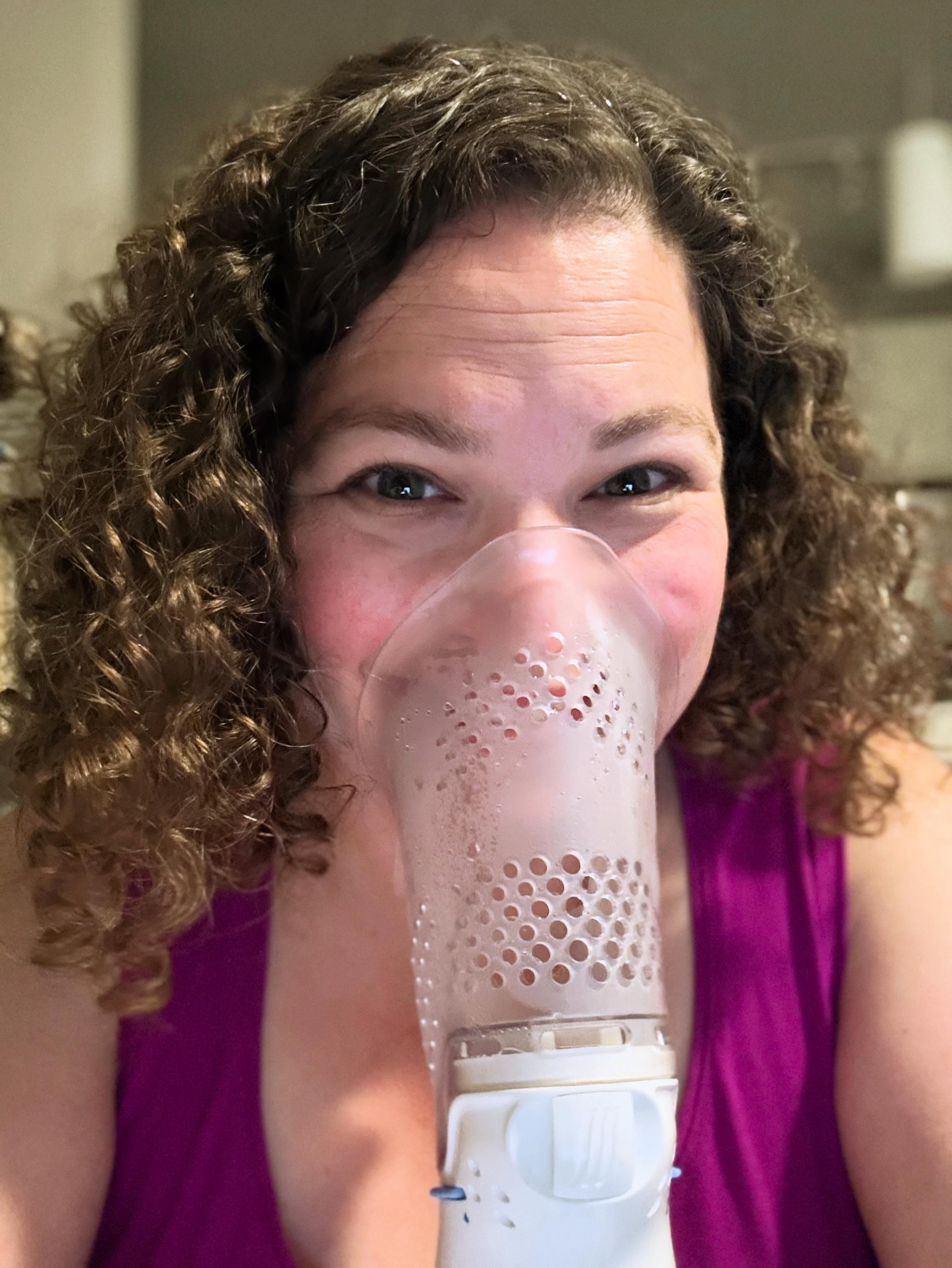 Having a great hair day and a slightly less than great vocal health day. Steam to the rescue!
#Steamer #SingerLife #Soprano #CurlyGirl