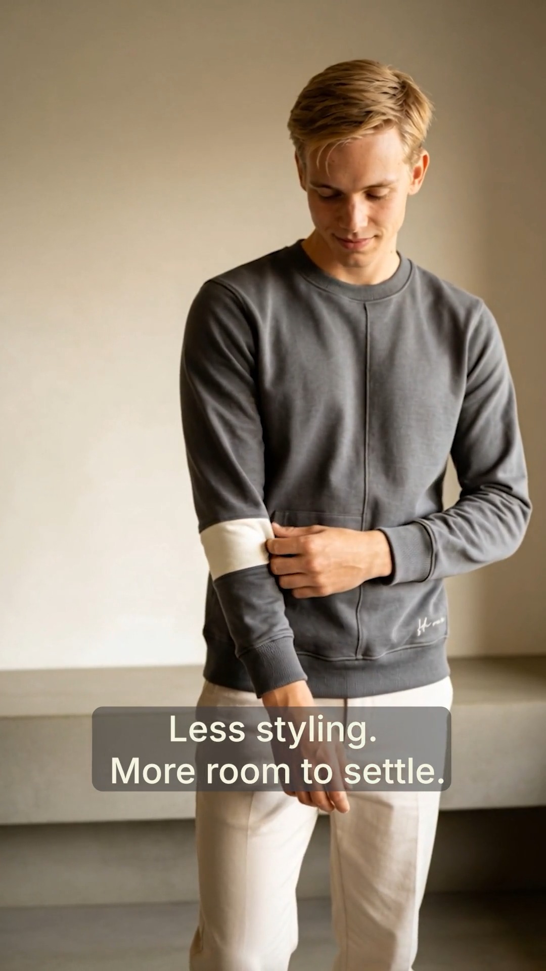 Clothes can help you settle — not perform. A charcoal grey long sleeve, relaxed cut, and low-contrast palette create a visual exhale that lets your nervous system find space to breathe.
DM or comment SOFT if this is how you want to feel getting dressed 🌿
FDH WEAR • LESS NOISE. MORE PRESENCE
#sensorywardrobe #nervoussystemfriendly #slowdressing #regulatingcolors #quietwardrobe