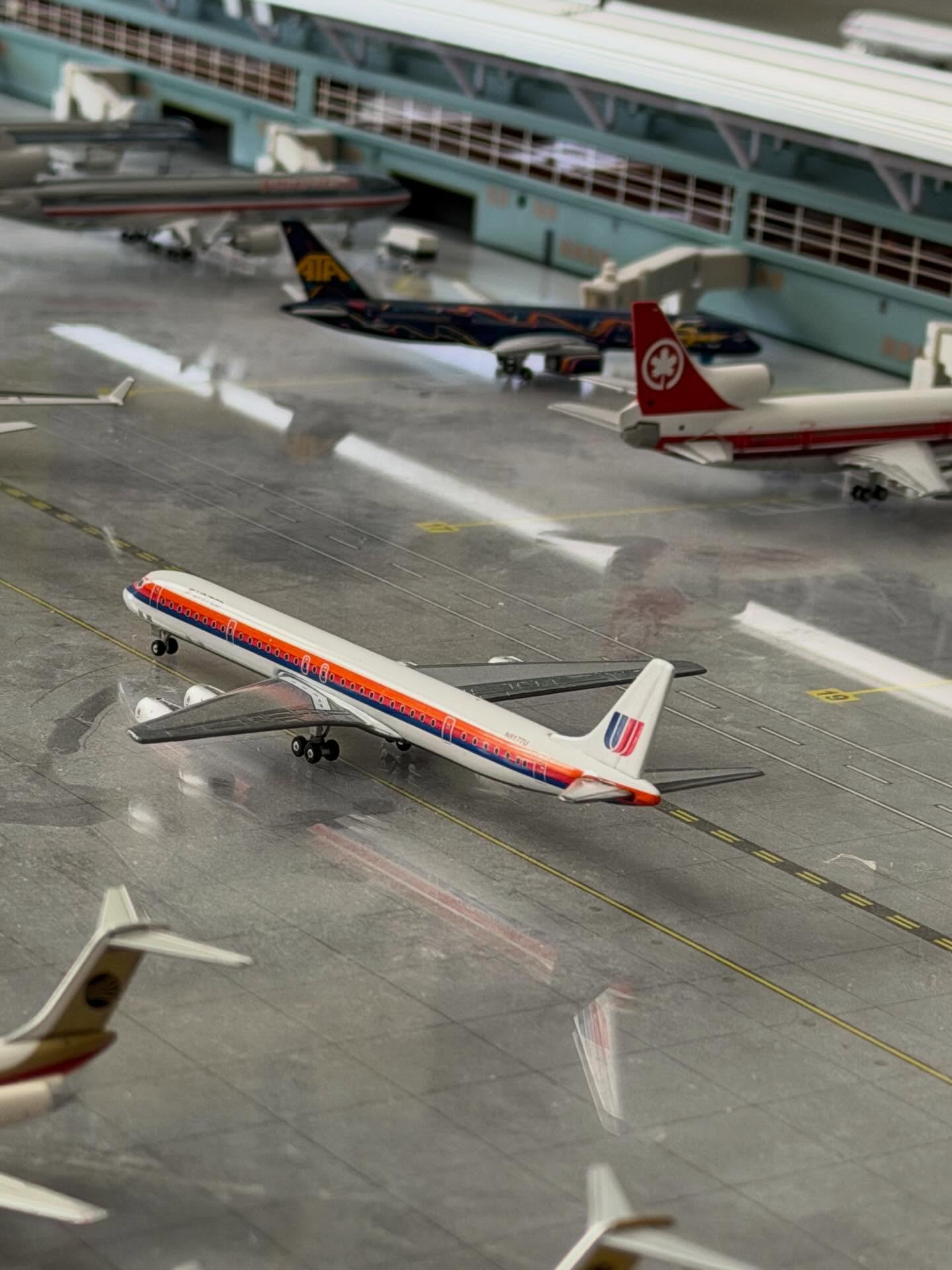 Daytime ops at Squatchy’s hangar, classic 70 series DC-8
