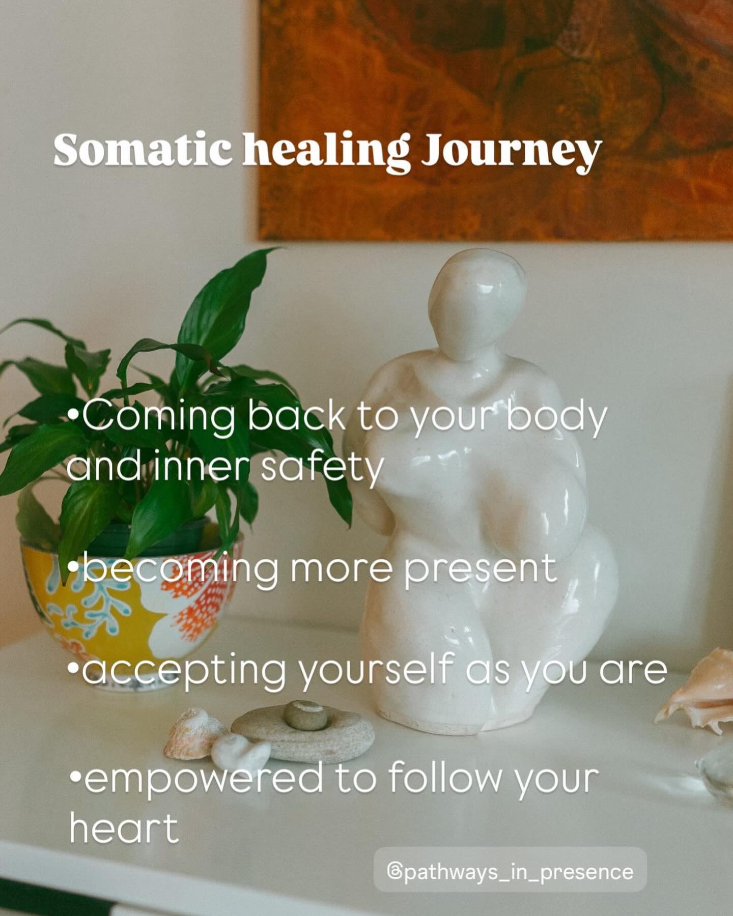 Start your inner journey to safety🌱
An 8 week journey together to remember your original You.
The one underneath all the patterns and trauma-responses and coping mechanisms.
Finding safety again within yourself and in your body. Realizing that there’s nothing wrong with you.
A Nervous system reset! Opening and relaxing in your nervous system to be able to stay present and in your body when you are triggered by life.
Empowered to follow your heart again
Coming to higher and deeper perspective about yourself and your life. Why are you here and what is your purpose.
✨Book now✨
8 week healing journey. We meet once a week for two months in-person or online.
Investment only $700 that can be paid in two or three instalments.