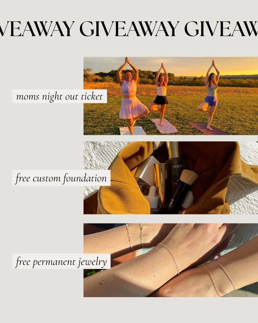 ✨ IT’S GIVEAWAY TIME! ✨
As we count down to the Flourish Gathering (aka Mom’s Night Out 🤍), I’m so excited to partner with a few of the amazing vendors who will be joining us!
One lucky mama will win:
🌿 1 FREE ticket to the Flourish Gathering
✨ A custom-blended foundation experience + personalized foundation from @sinasmakeup
✨ A custom-fit permanent bracelet from @sweetlinkspermanentjewelry
To enter:
🤍 Follow @innerserenitydoulacare, @sinasmakeup, and @sweetlinkspermanentjewelry
🤍 Like this post
🤍 Tag 3 mamas who would love Mom’s Night Out
🤍 Share to your story
This evening was created for pregnant & postpartum moms to rest, connect, and be poured into.
event details 💫
• JUNE 12th, 6-10PM
• located at an Air BNB in Harper’s Ferry, WV
I can’t wait to bless one of you with these beautiful gifts! 🤍
#marylandevents #giveaway #wvevents #womensgathering #mdbirthdoula