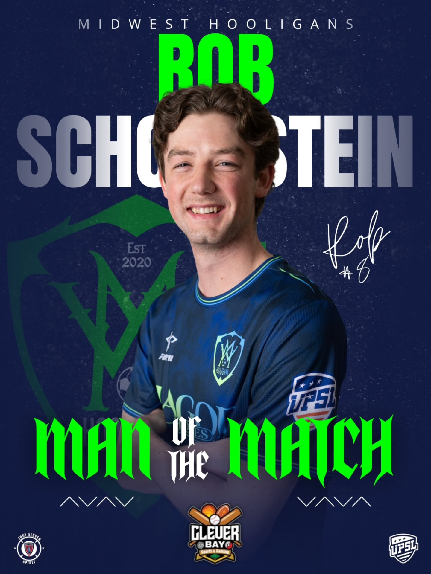 Your @cleverbaysportsandgaming player of the game is the one and only @zachschoenstein after his 2 goals in the second half to secure the win.
Your @yepple_sports fan vote player of the game was @ngvozdic