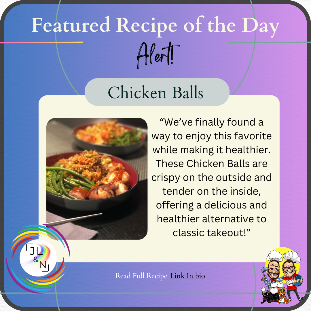 ๐ Chicken Balls ๐
Crispy on the outside, tender on the inside! A healthier take on a favorite classic, perfect for satisfying your cravings without the guilt.
โจ Ready in 35 minutes!
๐ Get the recipe: https://www.jeanlucandnick.com/recipes/recipe/chicken-balls
#HealthyEats #CrispyAndTender #ChickenBalls