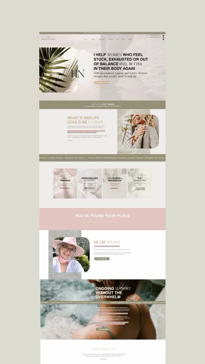 A pretty website is lovely.
But a website that actually supports your next level? That’s where the magic is 💫
For Wendy at @your_health_naturally her business was evolving so I helped her bring it all together.
Strategy. Design. Lead capture. Automations. Sales pages. Membership portal.
All working together to bring the next version of her business to life.
This is what we do inside my 3-month Brand + Business Reset. This is the most impactful service I have ever put together because I’m right in there with you treating your business as if it was my own ❤︎
#teresacrifoco #brandandbusinessreset #impactfulbranding #impactuflwebsites