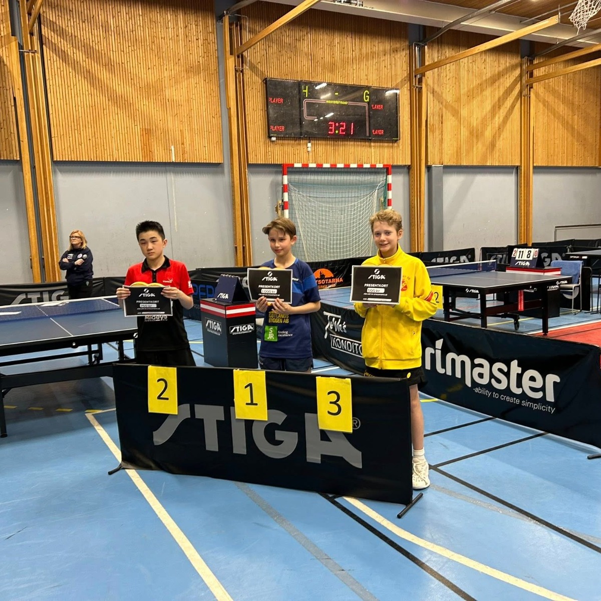 Finalspelet av Sweden Tour har spelats och vi fick mycket fina resultat av våra spelare.
Sweden Tour Trophy 2026
🏓Flickor 14 - 3a Linda Zetterström
🏓Flickor 16 - 2a Laurynne Cabardo
🏓Herrar 20 - 2a Olle Ståhl
🏓Pojkar 12 - 3a Anton J Vennström
🏓Pojkar 16 - 2a Albin Ingeström
Stort grattis! 😍