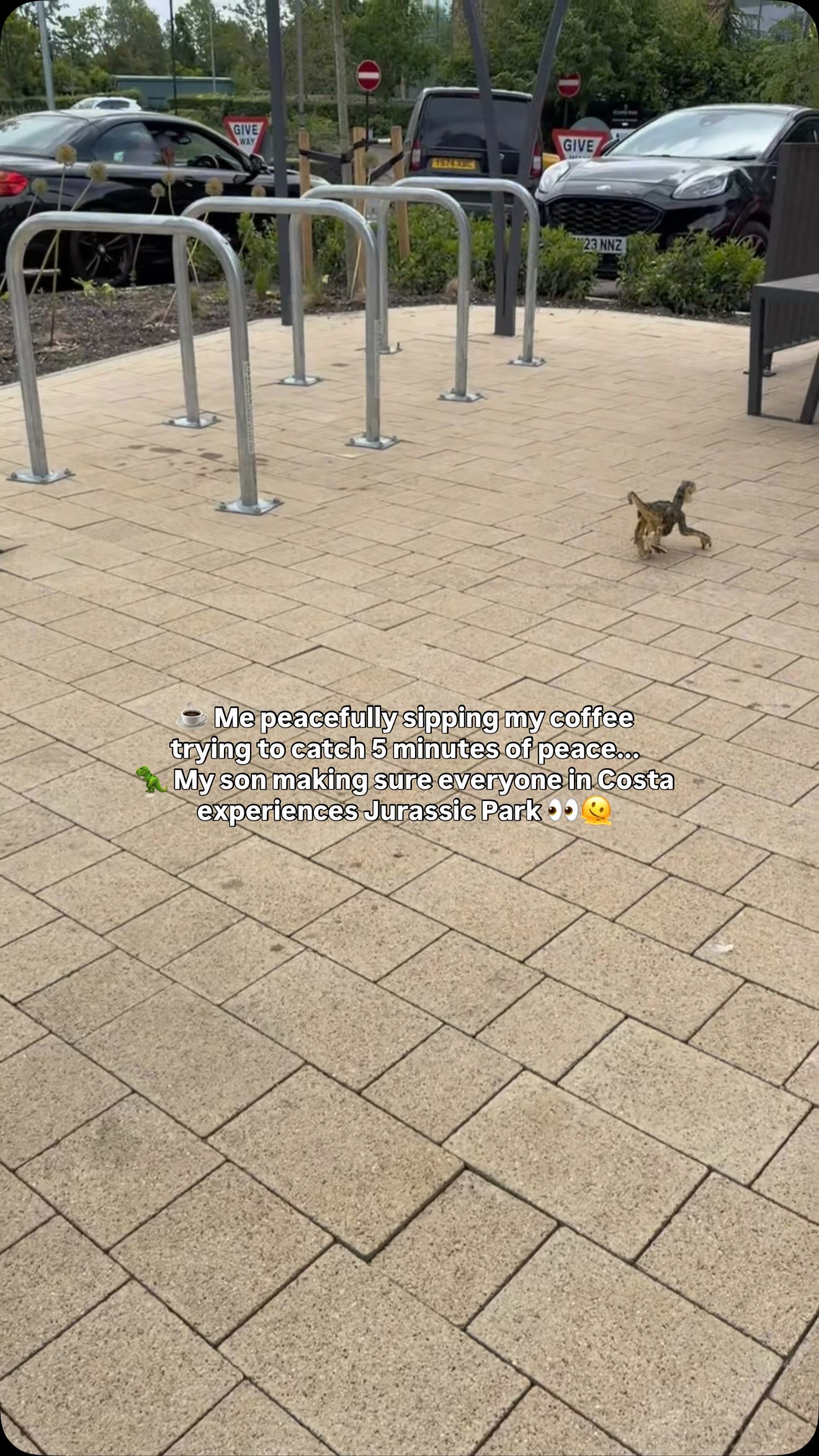 All I wanted was 5 uninterrupted minutes with my coffee ☕️…
Instead, the dinosaur was introduced to half of Costa and all the innocent bystanders got a front-row Jurassic Park experience... 🦖😳
It’s the outfit for me 🐈⬛😂…!
Anyone else live in false hope that you’re gonna have a peaceful hot drink 😆?!
#mumlife