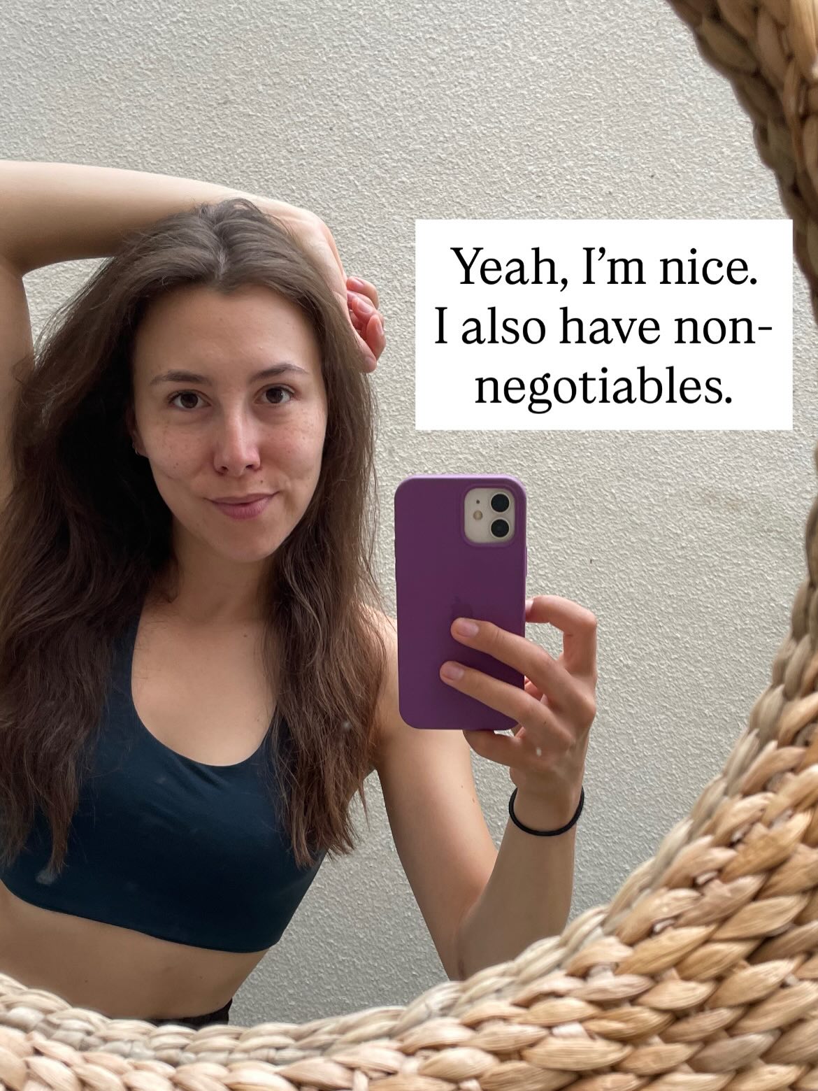 I’ve always been described as “nice”.
And for the longest time I used to find this triggering. But that’s because I was choosing to hear it in a different way, than how it was potentially being delivered.
But being nice doesn’t have to mean you’re a pushover.
You can still be kind, but have boundaries.
You can still be helpful, without neglecting your needs.
You can still be supportive, without over-giving to the point go exhaustion.
My kindness has boundaries.
These are my non-negotiables ☝🏼what are yours?
#NiceGirl #Nice #PeoplePleasing #PeoplePleasingRecovery #SelfAbandonment