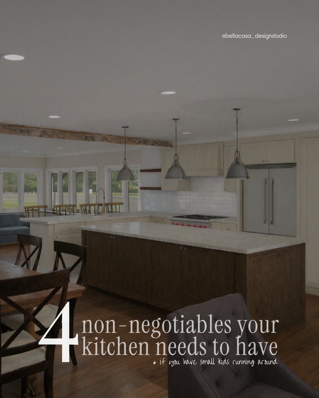 As a mom and family that cooks every single night - there is one thing I know and it how to make a kitchen kid friendly. . .
& I'm not talking about baby proofing - I am talking about what your kitchen needs to promote functionality and flow.
Make sure to save & said to your mom bestie ↗️
.
.
.
.
#virtualinteriordesigner #centralvalleydesigner #momkitchenhacks #familyfriendlydesign #luxurykitchens