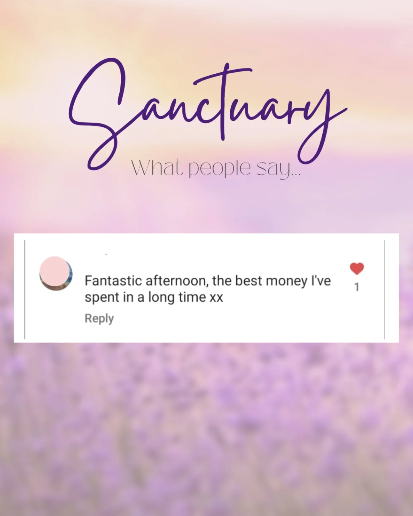 ✨ Last two spaces ✨
There’s a reason Sanctuary has become one of my most loved events (and why it’s so fitting and perfect it’s going to be my last 🥹)
It isn’t because of the flowers
Or the crystals
Or the afternoon tea
Or even the Yoga
It’s because of how people FEEL when they leave.
Every time I host Sanctuary, the messages come…
"I feel totally chilled, refreshed and batteries reset"
"I've had the best sleep I've had in ages"
"It opened up a lot for me"
"I didn't even want to go to the spa afterwards because I didn't want to spoil the feeling!"
And my personal favourite...
"Nothing was hurried"
Because that is what Sanctuary is really about. Life out there in the world is hurried enough. When you’re here with me, it’s the opposite.
A few precious hours where you don't need to be productive.
You don't need to achieve anything.
You don't need to hold it all together.
You simply get to arrive.
To breathe
To soften
To be
This Saturday's Sanctuary feels extra special.
Not only is it the final Sanctuary before I move to Indonesia...
It's the final UK event I'll be hosting before Scott and I pack up our life and begin our next adventure.
It is more meaningful to me than any event ever has been.
Because I recognise how sacred this one is.
It’s going to be beautiful
It’s going to be spacious
It’s going to feel magical
It’s going to feel like a celebration
It’s going to feel like a big exhale
A chance for us all to pause before life speeds up again.
There are just 2 spaces remaining and once they're gone, they're gone 😟
If you've been thinking about joining us, this is your sign 💫
Come and spend an afternoon finding your Sanctuary 💜👋🏻
It's going to be special 🥰