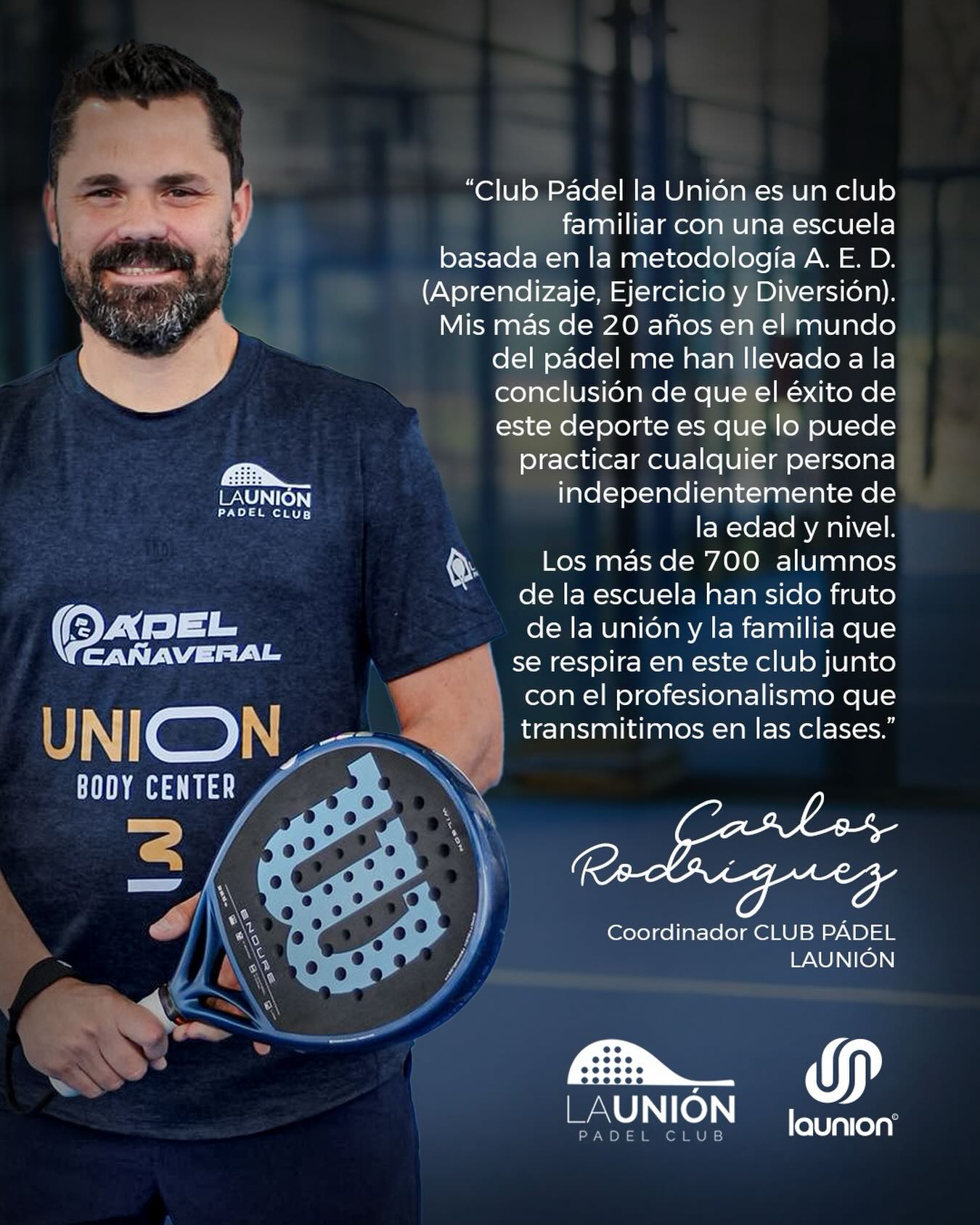🎾❤️ Más que un club, una familia.
En Club Pádel La Unión creemos que el pádel es un deporte para todos. Nuestra metodología **A.E.D. (Aprendizaje, Ejercicio y Diversión)** ha permitido que más de 700 alumnos descubran, disfruten y crezcan dentro de este maravilloso deporte.
Como nos comparte nuestro coordinador, Carlos Rodríguez, después de más de 20 años de experiencia en el mundo del pádel, el verdadero éxito está en crear un espacio donde cualquier persona, sin importar su edad o nivel, se sienta bienvenida, aprenda y se divierta.
Gracias a cada alumno, familia y miembro que forma parte de esta gran comunidad. 💙
#ClubPadelLaUnion #PadelParaTodos #FamiliaLaUnion #AprendizajeEjercicioDiversion #EscuelaDePadel PadelLife LaUnionPadelClub SomosLaUnion 🎾🙌