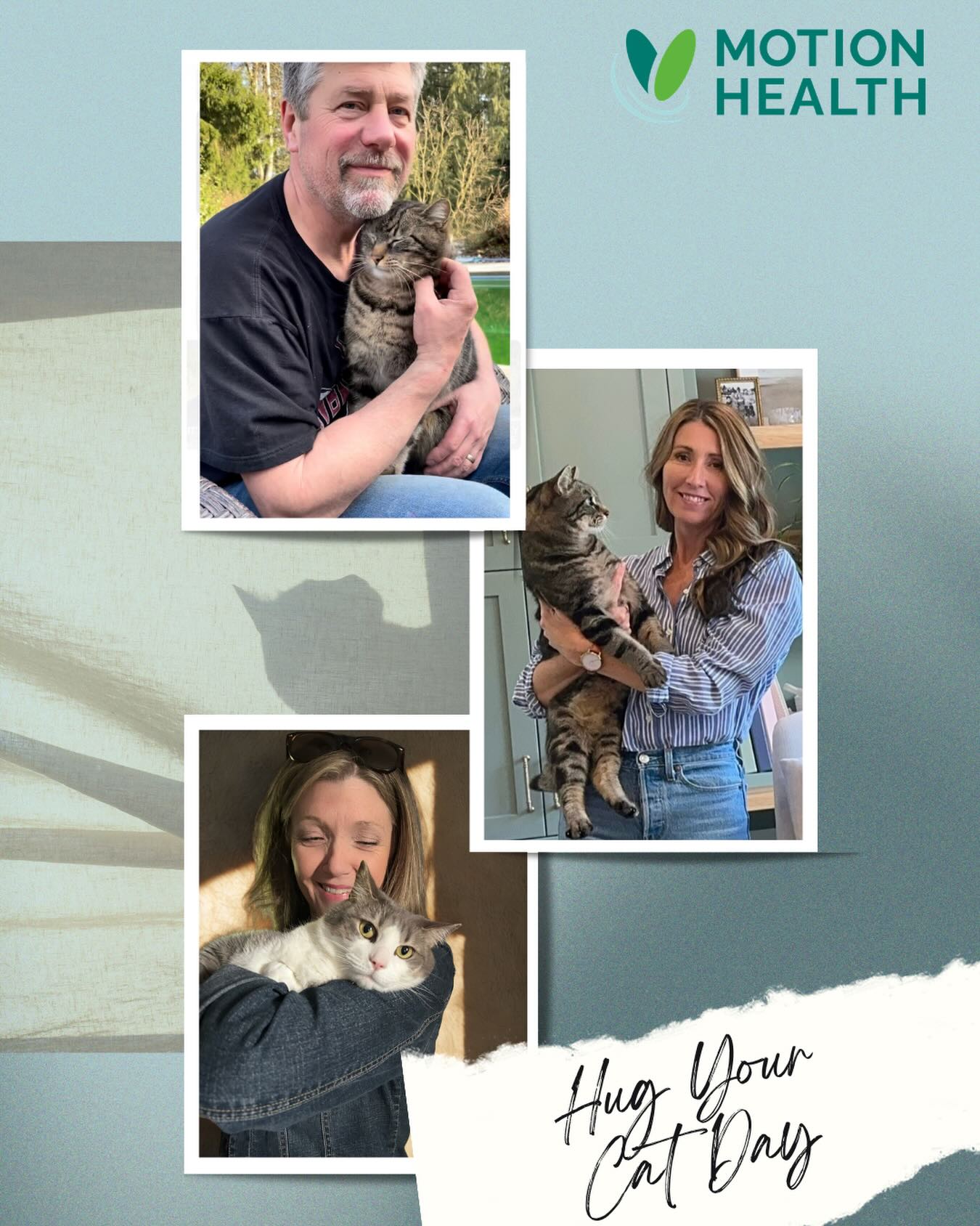 Everyday is Hug Your Cat Day for Team Motion Health. 🐈 🐈⬛ 🐾 💚
#hugyourcatday