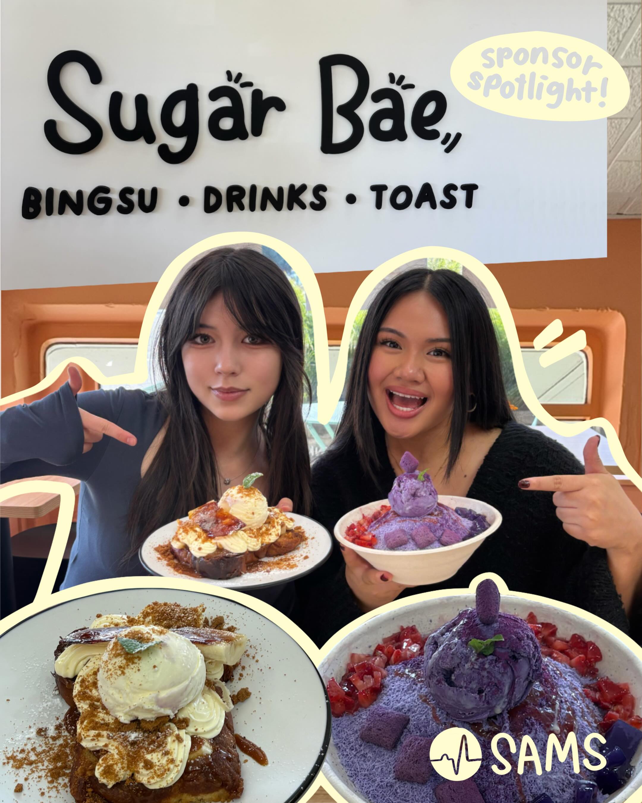 ๐๐๐๐๐๐๐๐๐๐๐๐ ๐๐๐๐๐๐๐๐๐ ๐
๐ ๐๐๐๐๐๐๐: Sugar Bae
๐ ๐๐๐๐๐๐๐๐: 6 Broadway, New Market, Auckland
Present your SAMS membership card, and you can receive a ๐๐% ๐๐ข๐ฌ๐๐จ๐ฎ๐ง๐ญ!