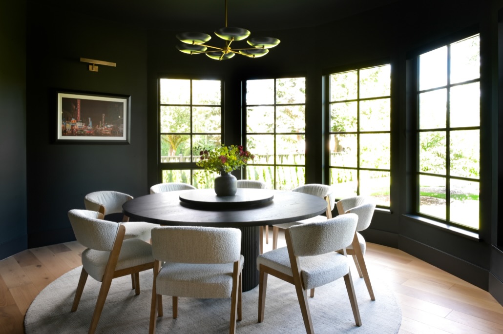 One of many unique spaces within this custom modern farmhouse. #ironrosehomes