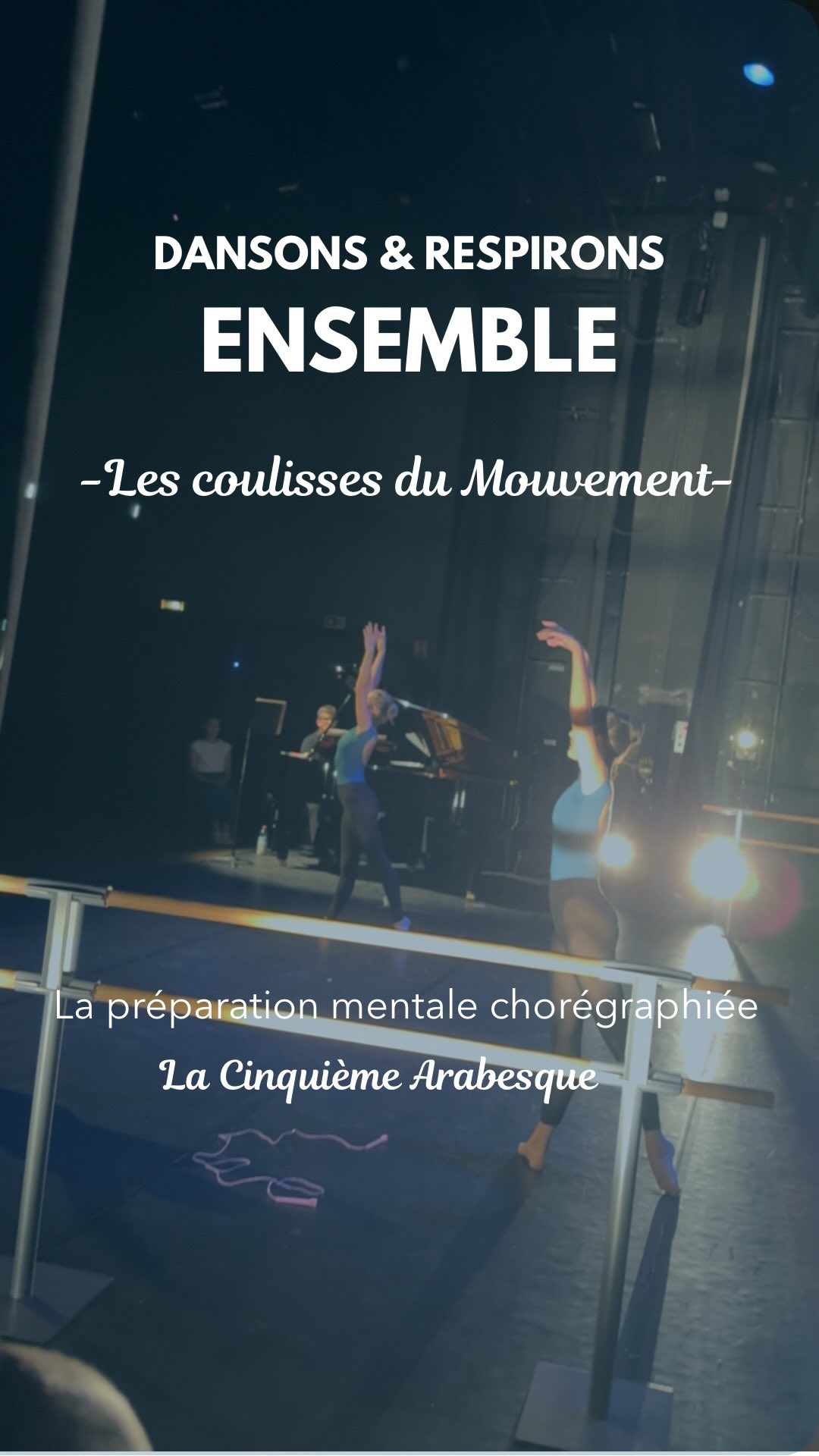 ✨Retour sur les 30 & 31 mai 2026 – @lacinquiemearabesque vous a présenté au théâtre Jean Vilar à Eysines : « Les coulisses du mouvement ».
Le mouvement du corps, mais aussi de l’esprit…
À cette belle occasion, Claire, la directrice, m’a offert une carte blanche pour mettre en lumière, aux yeux du public, un atelier de préparation mentale avec nos danseuses habituées de ce cours.
Merci infiniment pour cette inoubliable opportunité.
« (…) 𝘗𝘳𝘦𝘯𝘥𝘳𝘦 𝘴𝘰𝘪𝘯 𝘥𝘦 𝘴𝘰𝘯 𝘮𝘦𝘯𝘵𝘢𝘭… 𝘰𝘶𝘪, 𝘤’𝘦𝘴𝘵 𝘦𝘴𝘴𝘦𝘯𝘵𝘪𝘦𝘭.
𝘌𝘵 ç𝘢 𝘢𝘶𝘴𝘴𝘪, ç𝘢 𝘴’𝘢𝘱𝘱𝘳𝘦𝘯𝘥. Ç𝘢 𝘴’𝘦𝘯𝘵𝘳𝘢î𝘯𝘦.
𝘊’𝘦𝘴𝘵 𝘶𝘯 𝘰𝘶𝘵𝘪𝘭 𝘥𝘦 𝘵𝘳𝘢𝘷𝘢𝘪𝘭 𝘥𝘶 𝘥𝘢𝘯𝘴𝘦𝘶𝘳, 𝘪𝘯𝘥𝘪𝘴𝘴𝘰𝘤𝘪𝘢𝘣𝘭𝘦 𝘥𝘶 𝘤𝘰𝘳𝘱𝘴.
𝘊’𝘦𝘴𝘵 𝘤𝘦 𝘲𝘶𝘪 𝘱𝘦𝘳𝘮𝘦𝘵 𝘥𝘦 𝘴𝘦 𝘳𝘦𝘭𝘦𝘷𝘦𝘳.
𝘊𝘢𝘳 𝘤’𝘦𝘴𝘵 𝘥𝘢𝘯𝘴 𝘤𝘦𝘵 𝘦𝘴𝘱𝘢𝘤𝘦 𝘪𝘯𝘷𝘪𝘴𝘪𝘣𝘭𝘦… 𝘲𝘶𝘦 𝘯𝘢î𝘵 𝘭’é𝘭𝘢𝘯 𝘱𝘰𝘶𝘳 𝘦𝘯𝘵𝘳𝘦𝘳 𝘥𝘢𝘯𝘴 𝘭𝘢 𝘭𝘶𝘮𝘪è𝘳𝘦, 𝘲𝘶𝘦 𝘳𝘦𝘯𝘢î𝘵 𝘭’é𝘯𝘦𝘳𝘨𝘪𝘦, 𝘲𝘶𝘦 𝘭’𝘰𝘯 𝘳𝘦𝘱𝘳𝘦𝘯𝘥 𝘴𝘰𝘯 𝘦𝘯𝘷𝘰𝘭.
𝘌𝘵 𝘮𝘢𝘪𝘯𝘵𝘦𝘯𝘢𝘯𝘵… 𝘦𝘯𝘵𝘳𝘢î𝘯𝘰𝘯𝘴-𝘯𝘰𝘶𝘴 à 𝘧𝘢𝘪𝘳𝘦 𝘥𝘢𝘯𝘴𝘦𝘳 𝘯𝘰𝘵𝘳𝘦 𝘪𝘯𝘵é𝘳𝘪𝘦𝘶𝘳, à 𝘯𝘰𝘶𝘴 𝘳𝘦𝘤𝘰𝘯𝘯𝘦𝘤𝘵𝘦𝘳 à 𝘯𝘰𝘵𝘳𝘦 𝘵𝘰𝘶𝘵 𝘱𝘳𝘦𝘮𝘪𝘦𝘳 𝘮𝘰𝘶𝘷𝘦𝘮𝘦𝘯𝘵, 𝘤𝘦𝘭𝘶𝘪 𝘥𝘦 𝘯𝘰𝘵𝘳𝘦 𝘱𝘳𝘦𝘮𝘪𝘦𝘳 𝘫𝘰𝘶𝘳 𝘥𝘦 𝘷𝘪𝘦, 𝘦𝘵 𝘵𝘦𝘯𝘵𝘰𝘯𝘴 𝘥𝘦 𝘳𝘦𝘴𝘱𝘪𝘳𝘦𝘳… 𝘦𝘯𝘴𝘦𝘮𝘣𝘭𝘦… »
Je suis très touchée par vos retours , Merci 🥹✨
Un grand bravo aux élèves, à l’équipe, et à Claire, sans qui tout ce mouvement n’existerait pas. Merci pour toute son énergie, sa lumière et son élan. 💫
#preparationmentale #danse #gala #mouvement #lacinquiemearabesque