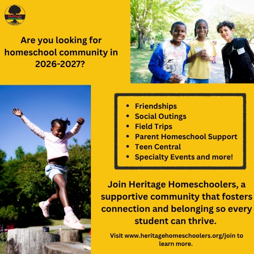 ✨ NOW ENROLLING FOR 2026–2027! ✨
Are you looking for a homeschool community where your family can truly belong?
At Heritage Homeschoolers, we believe homeschooling was never meant to be done alone. We bring families together through meaningful friendships, enriching educational experiences, cultural celebrations, field trips, clubs, parent support, teen leadership opportunities, preschool programs, and so much more.
Whether you’re brand new to homeschooling or a seasoned veteran, you’ll find a welcoming community ready to encourage and support your journey.
📣 Membership is open NOW through June 30, 2026 — and then enrollment closes until next year.
If you’ve been thinking about joining, this is your chance!
❤️ Come find your people.
❤️ Build lasting friendships.
❤️ Create meaningful memories.
❤️ Give your children a community where they can thrive.
Visit HeritageHomeschoolers.org/join to learn more and become a member.
Tag a homeschool family who needs to see this!
#HeritageHomeschoolers #BlackHomeschoolers #HomeschoolLife #AtlantaHomeschoolers #GeorgiaHomeschoolers