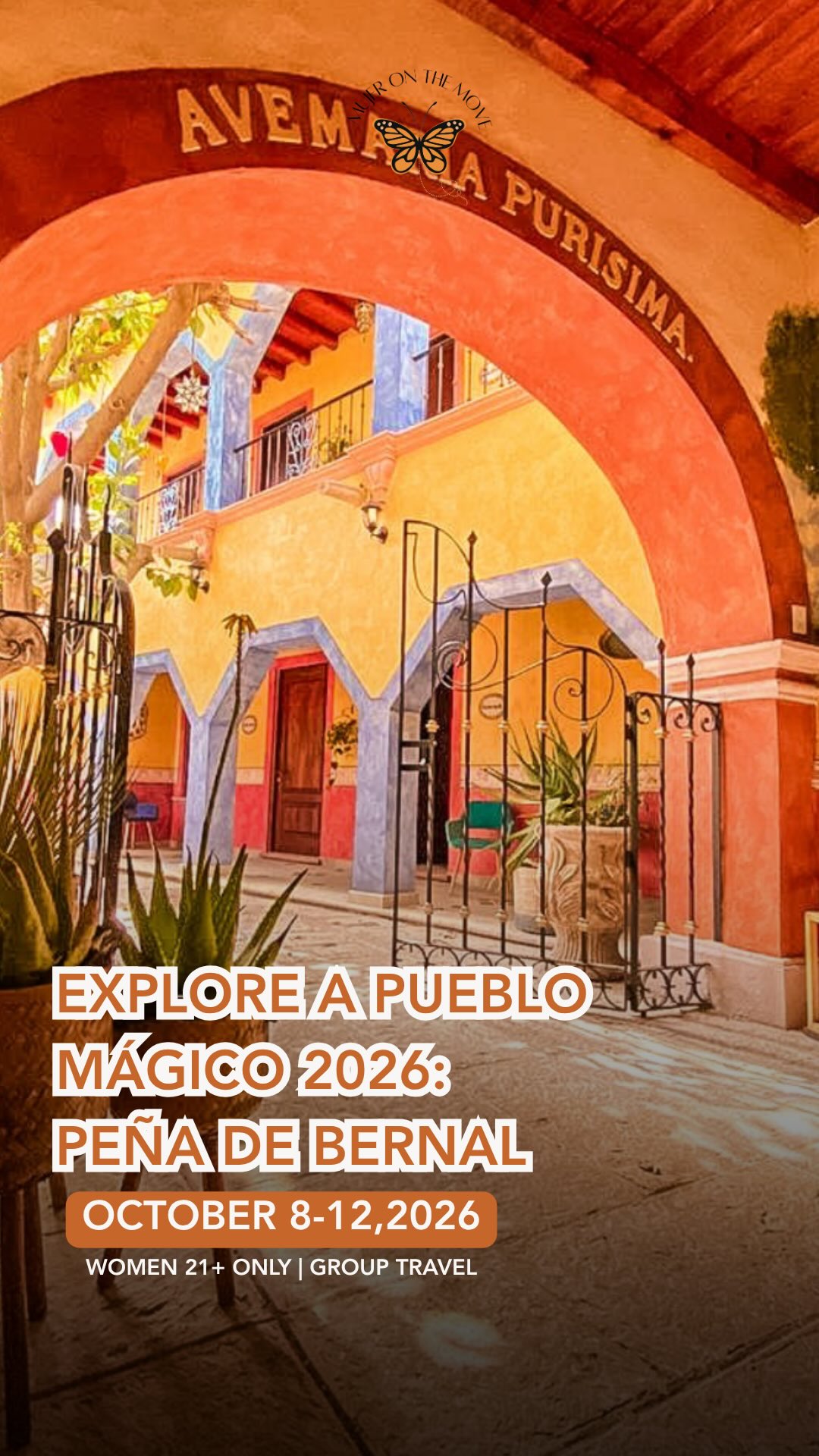 This 🇲🇽✨🧡✈️ >>> Emails. 💅🏽
If your soul needs a reset in a pueblito mágico, this is your sign to join Mujer on the Move (MOTM) & fellow Aventureras (women 21+):
📍 PEÑA DE BERNAL (@pueblosmagicos_oficial )
📅 October 8-12, 2026
🧡 Group size: 8 Aventureras (women 21+)
🦋 Mariposa MOTM Guide: @selenecanav
✨ Culture, Connection, & Comida
🔒 Safety-vetted & Curated for Mujeres
🔗✨$100 OFF Early Bird special ends June 17th. Don’t miss out on our most magical (and affordable) aventura of 2026!
The link in bio has all the details. Let’s go to Peña de Bernal, Queretaro, México (with arrival & departure in CDMX)?!🇲🇽
#MujerontheMove #travel #cdmx #mexico🇲🇽 #womensgrouptravel