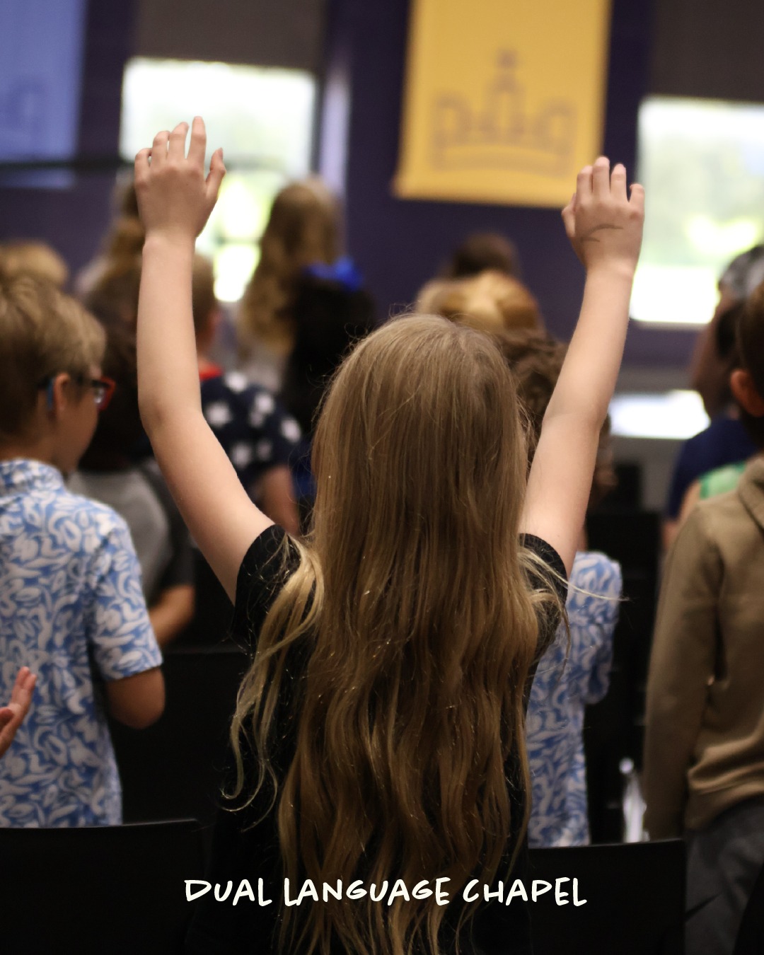 Our Dual Language classes met together for an end-of-year chapel! Students shared and they praised our King together 🙌