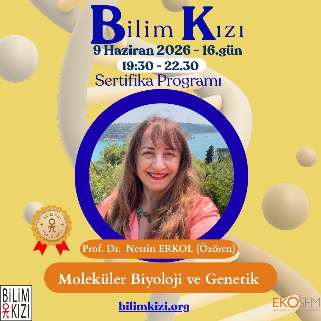 @ekosemofficial sertifikalı @bilimkiziorg #ÜCRETSİZ #SERTİFİKA programımız 16. Dersinde 9 Haziran saat 19:30 da Prof .Dr. Nesrin ERKOL (Özören) @nesrinerkol hocamız hem günümüzün hem geleceğimizin #bilim, #inovasyon ve #teknoloji konusu #MolekülerBiyoloji ve #Genetik hakkında bizlerle bilgi ve deneyimlerini paylaşacaklar. 🙏 Ülkemizde hayran olunacak, gurur duyulacak ne değerli kadınlarımızı var diyeceksiniz.
TRT #YurdaDönüş Belgeselini izleyin lütfen, iyiki dönmüş diyeceksiniz. https://youtu.be/PyJDaO7WsBI?si=DFfRxa1Pe8NDlr5c
Gelecekte daha sağlıklı olalım, doğamızı koruyalım diye düşünüyorsanız bu önemli #bilim kadınını dinlemeyi kaçırmayın.
#KAYITiçin bilimkizi.org sayfamızdan AFİŞ yanından kayıt olunuz.