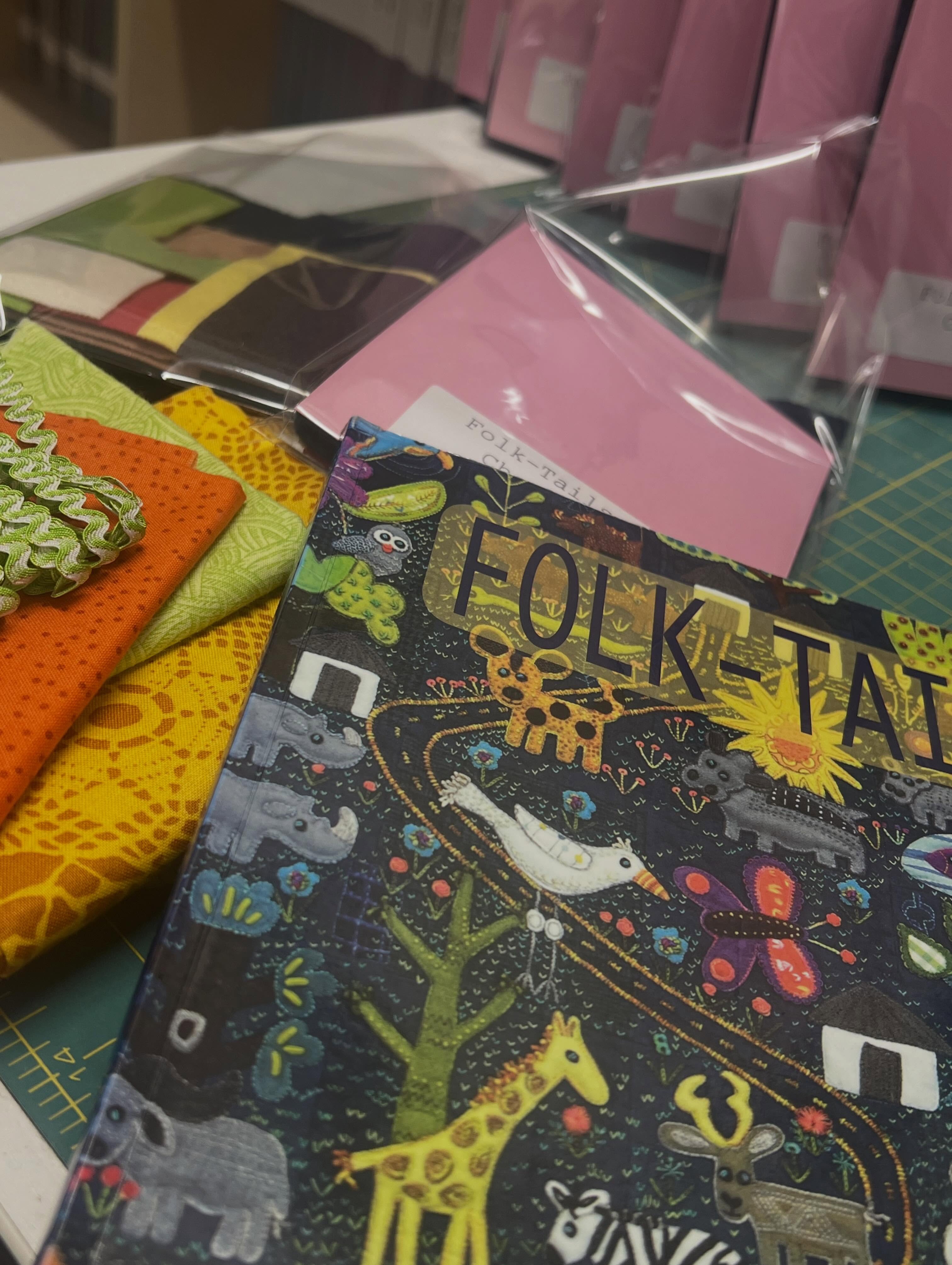 #folktails block of the month in production. Months 7 - 10. I just make a few of each at a time. If you’re interested in making this beautiful quilt let me know 😊