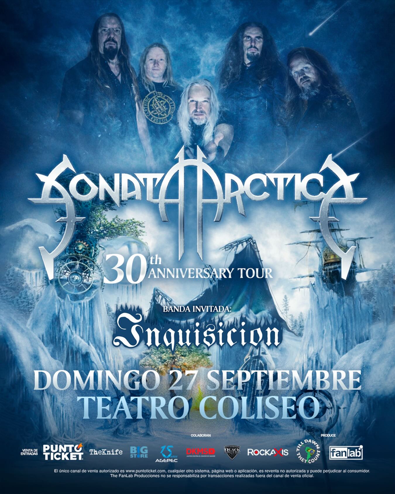 🔥 El metal comienza desde temprano 🔥 Inquisición será la banda encargada de abrir el show de Sonata Arctica en su “30th Anniversary Tour” ⚔️
📍 27 de septiembre — Teatro Coliseo
Una jornada que reunirá lo mejor del metal melódico con la potencia del heavy metal nacional 🤘
🎟️ Últimas entradas disponibles en Puntoticket
Produce: @thefanlabcl