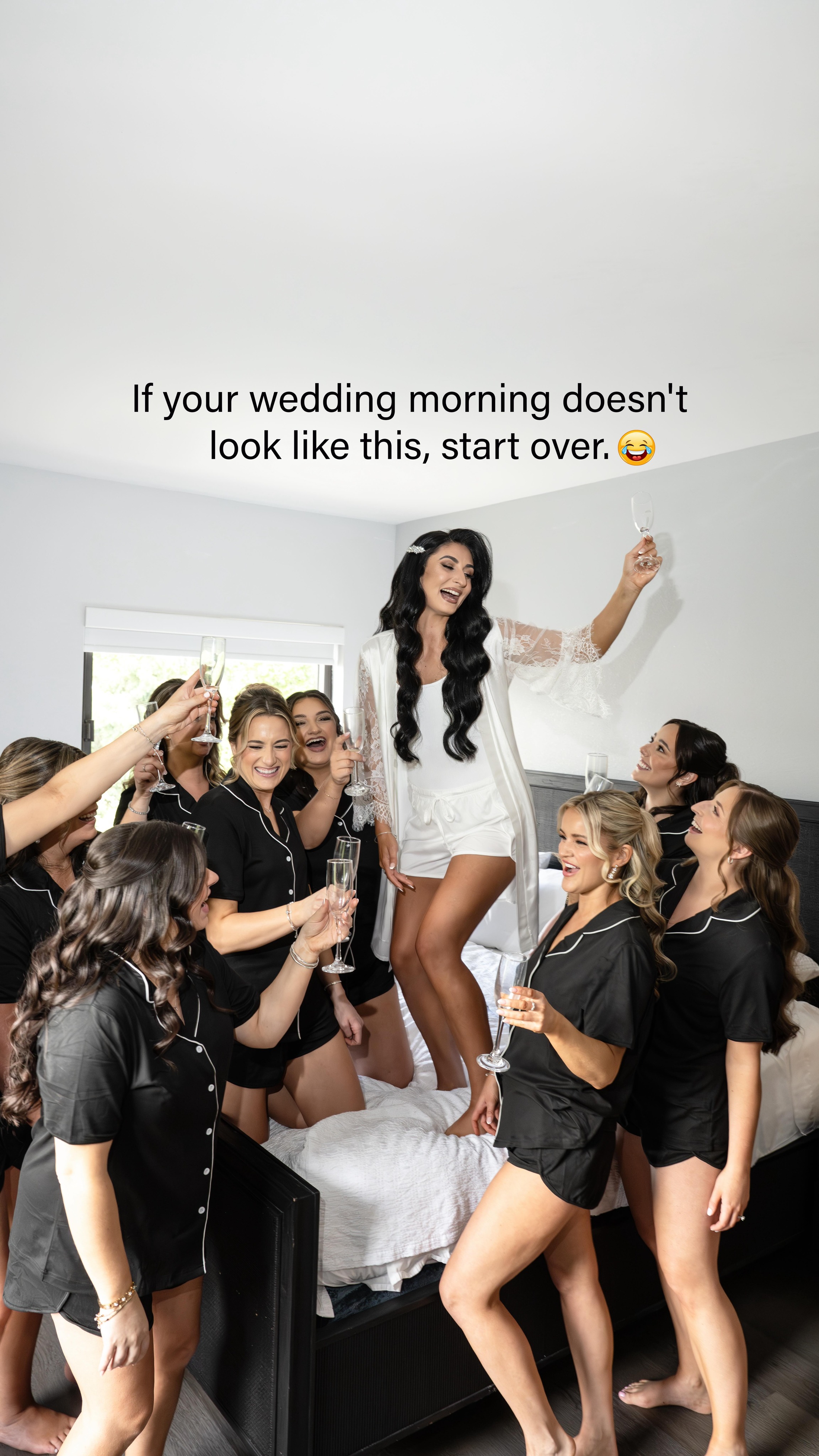 If your wedding morning doesn’t look like this, start over. 😅
.
#bridesmaids #weddingday #girlsdance #girlsjustwannahavefun #bridesquad