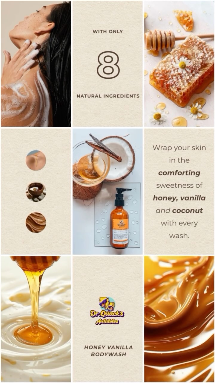Honey vanilla bodywash - now AVAIL 20% OFF ON WEBSITE!
SUMMER SALE IS LIVE!
Dr Quacks Antidotes
#drquacksantidotes #naturalskincare #naturalingredients #honeybodywash #bodywashes