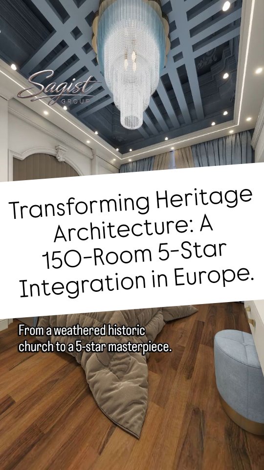 Resurrecting history through the lens of modern luxury. We are breathing new life into a centuries-old European church, transforming its sacred halls into a 150-room 5-star sanctuary. Every detail in this master suite reflects our strict commitment to bespoke joinery and flawless material integration. Notice the balance between the striking coffered ceiling, the custom gold detailing, and the elite spatial sequencing of the marble bathroom. Our in-house manufacturing teams craft every single element to perfection.
LuxuryHotelDesign #BespokeFurniture #HotelInterior #InteriorArchitecture #sagistgroup