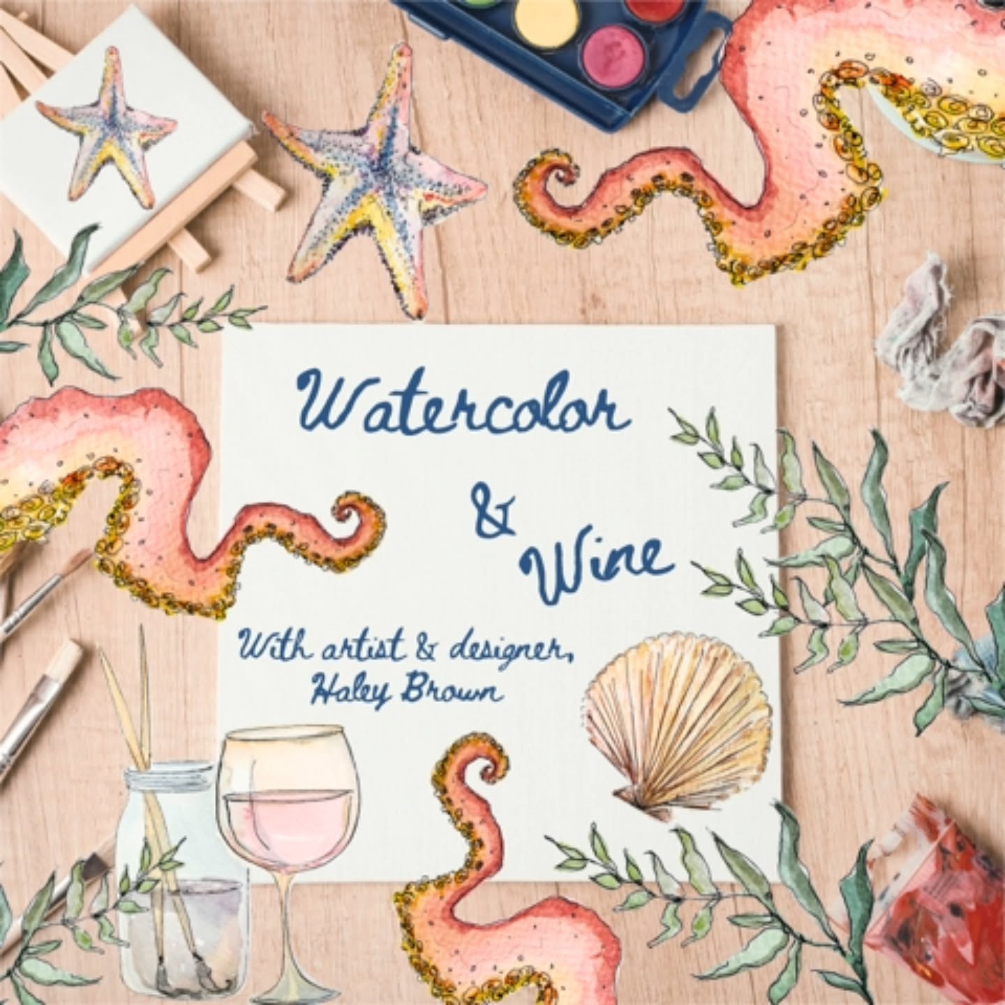 Enjoy watercoloring sea-themed creatures at this month's Watercolor & Wine! 🐚🦞
Follow along step-by-step as Haley guides the group through watercolor design on June 27 from 6-8pm. All materials, professional instruction, and your first glass of wine are included. It's the perfect way to spend an evening in June! 🥂
Details and tickets via the #linkinbio or visit:
juniuslindsay.com/jlv-events
