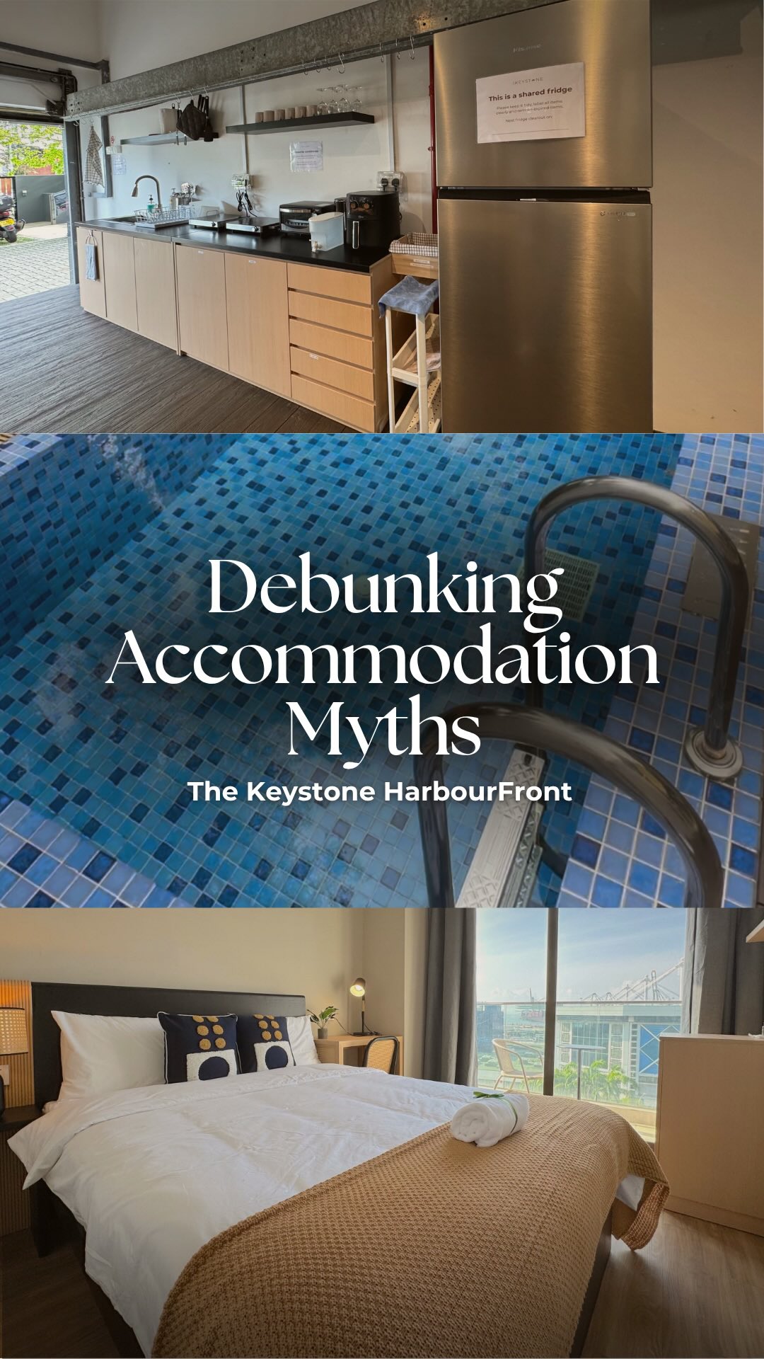 Myths vs. The Keystone HarbourFront 👀🤥
A stay in Singapore doesn’t have to mean compromising on comfort, convenience, or connection for the sake of affordability.
The Keystone Harbourfront offers:
✔️ A bus stop right at your doorstep, minutes from VivoCity & HarbourFront MRT
✔️ A pool perfect for cooling off after a day in Singapore’s heat
✔️ The Garage’s communal kitchen & lounge
✔️ Pantry on every floor
With a minimum stay of 7 days, The Keystone HarbourFront is thoughtfully designed for real living in Singapore. 🏠
🔗 Book your stay now through our website — link in bio!
#thekeystone #servicedapartment #harbourfront #sentosa #singapore